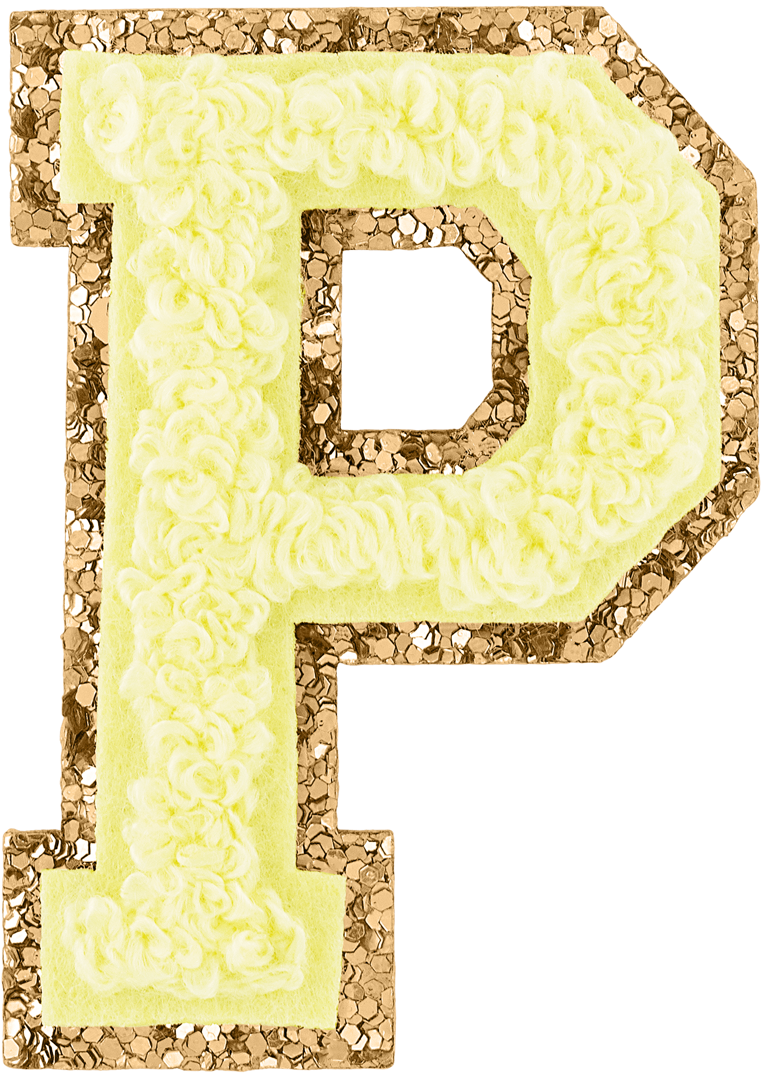 Banana Glitter Varsity Letter Patch