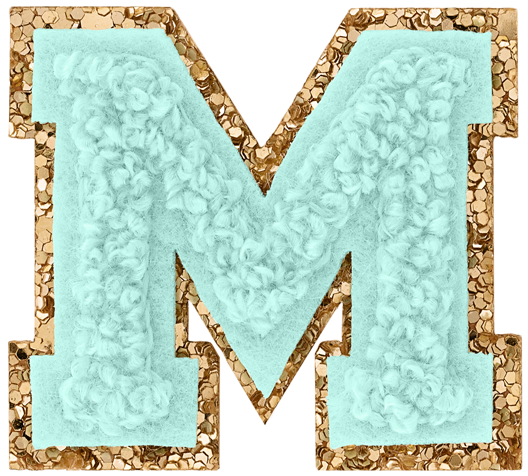Cotton Candy Mini Glitter Varsity Letter Patch