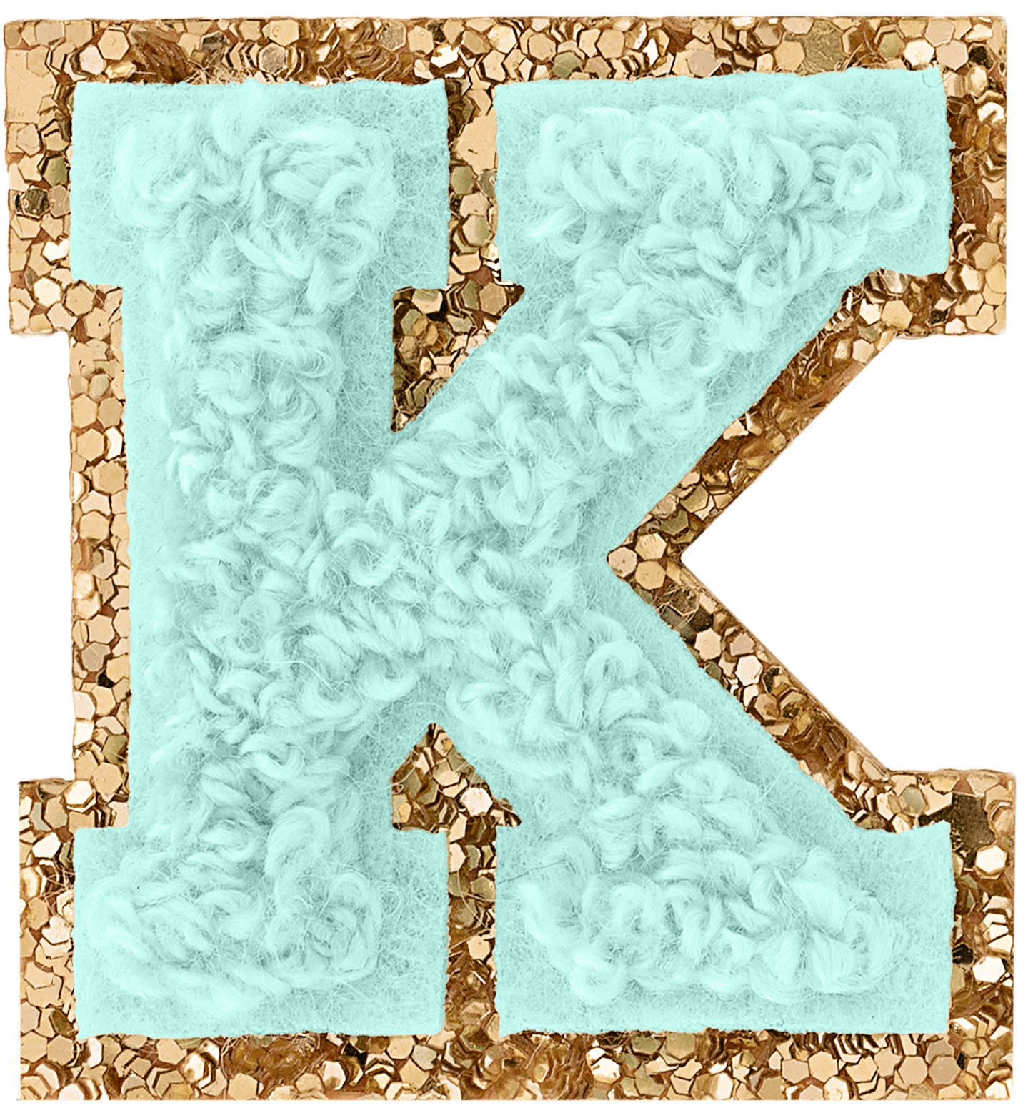 Cotton Candy Mini Glitter Varsity Letter Patch