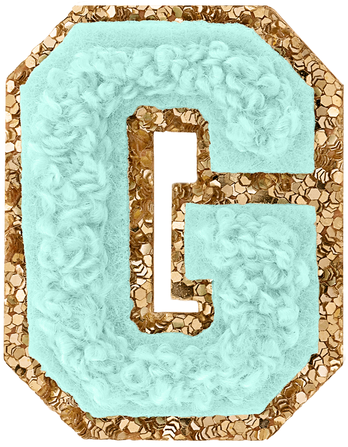 Cotton Candy Mini Glitter Varsity Letter Patch