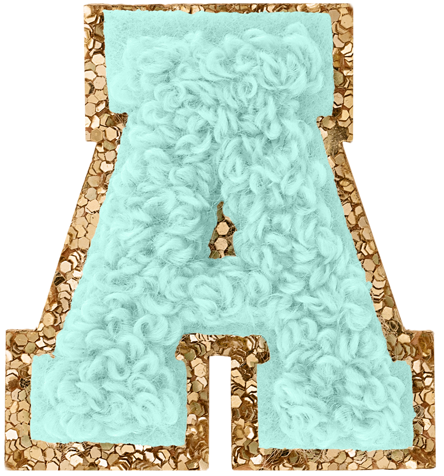 Cotton Candy Mini Glitter Varsity Letter Patch