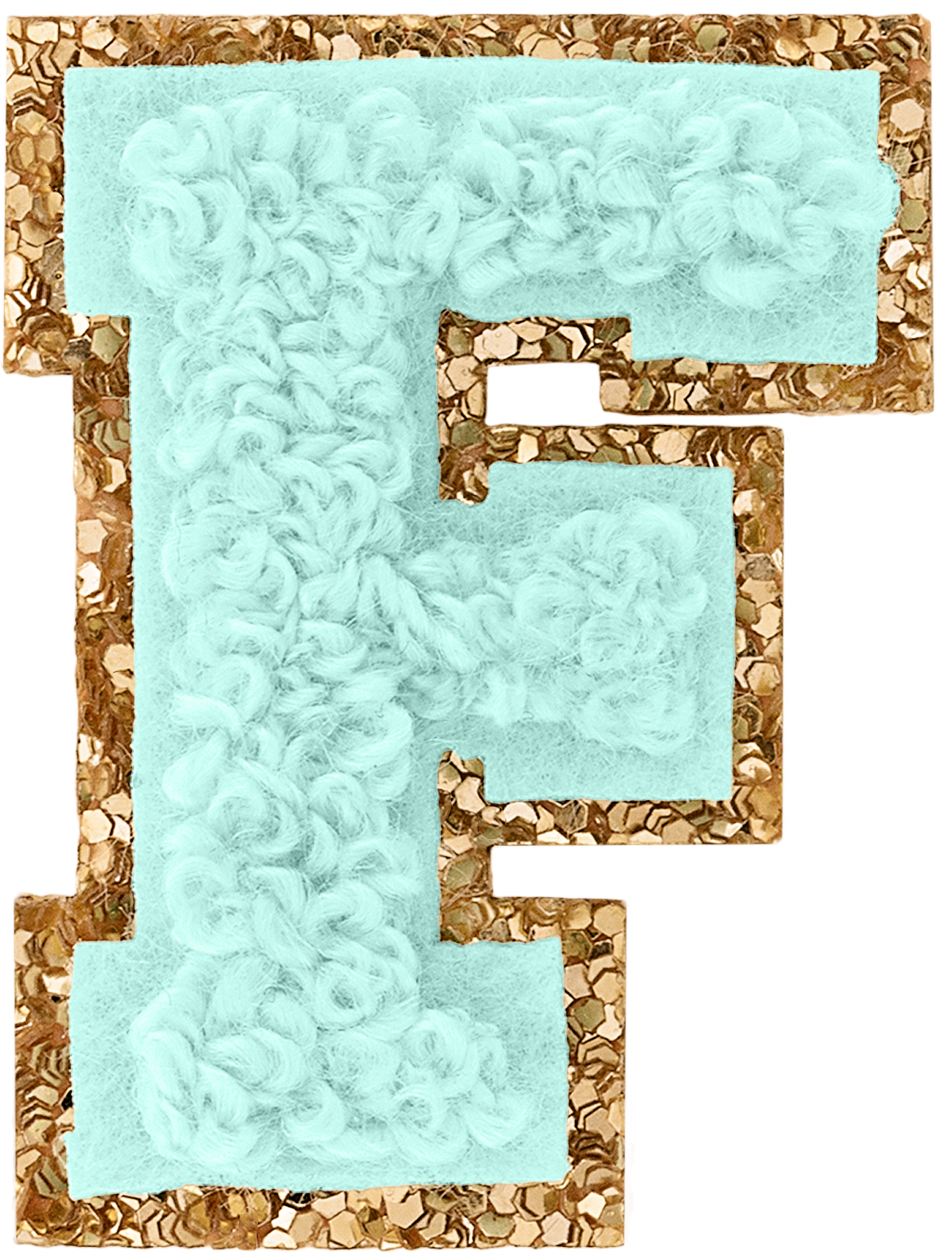 Cotton Candy Mini Glitter Varsity Letter Patch