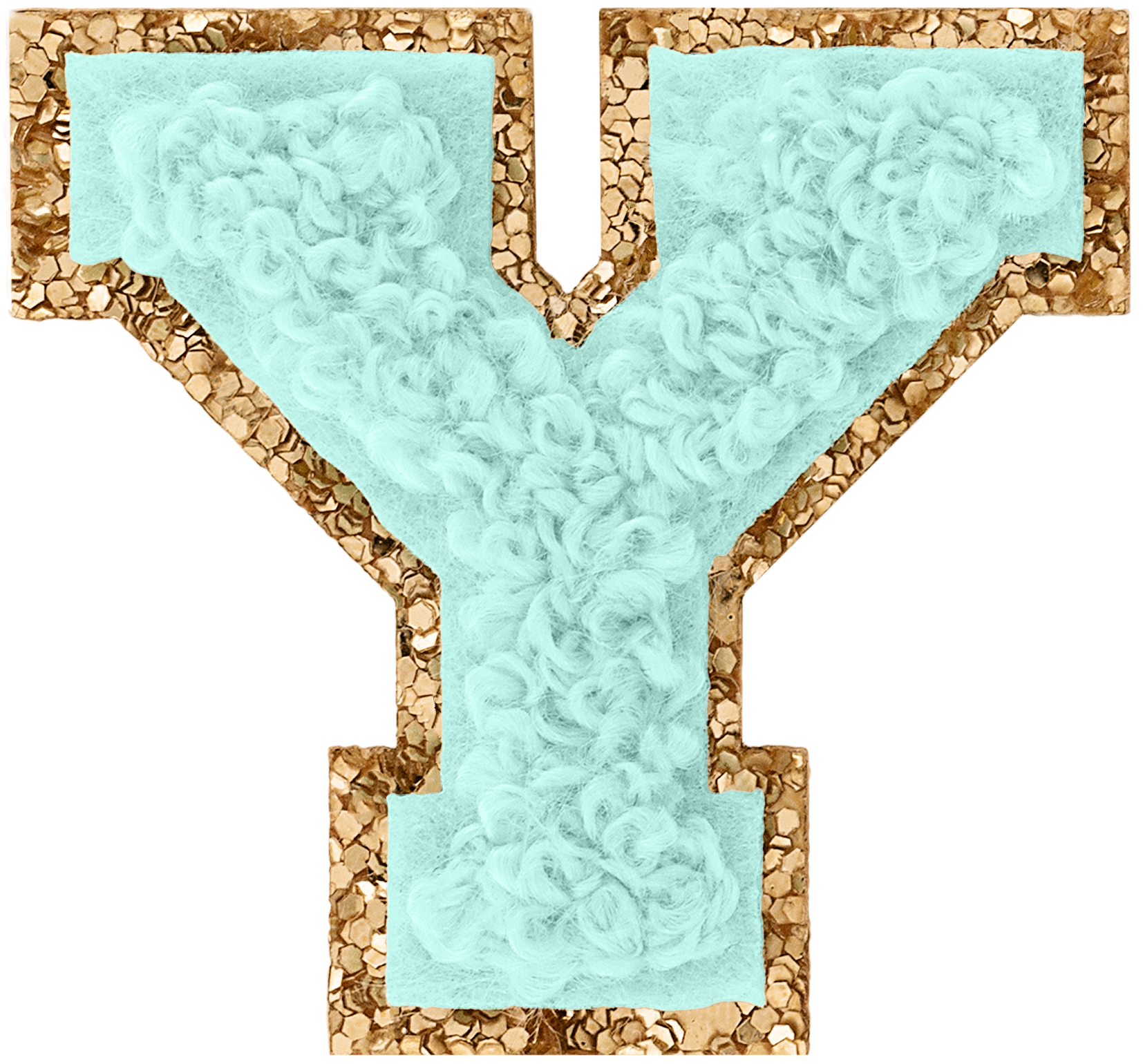 Cotton Candy Mini Glitter Varsity Letter Patch