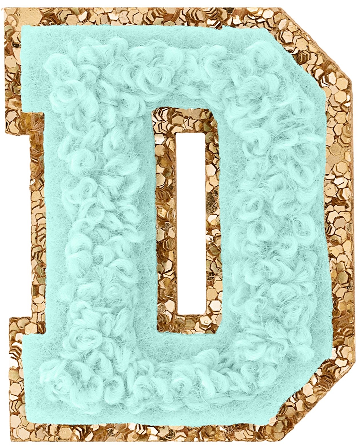 Cotton Candy Mini Glitter Varsity Letter Patch