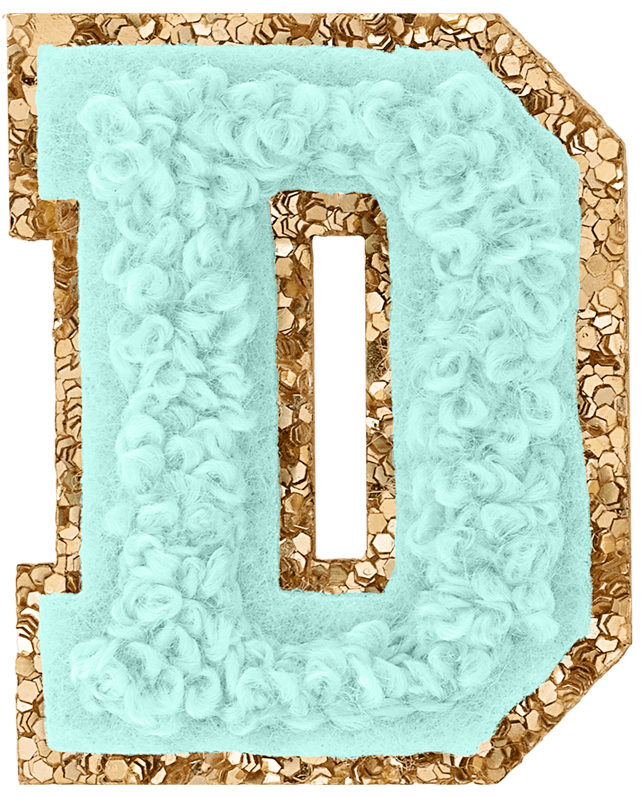 Cotton Candy Mini Glitter Varsity Letter Patch