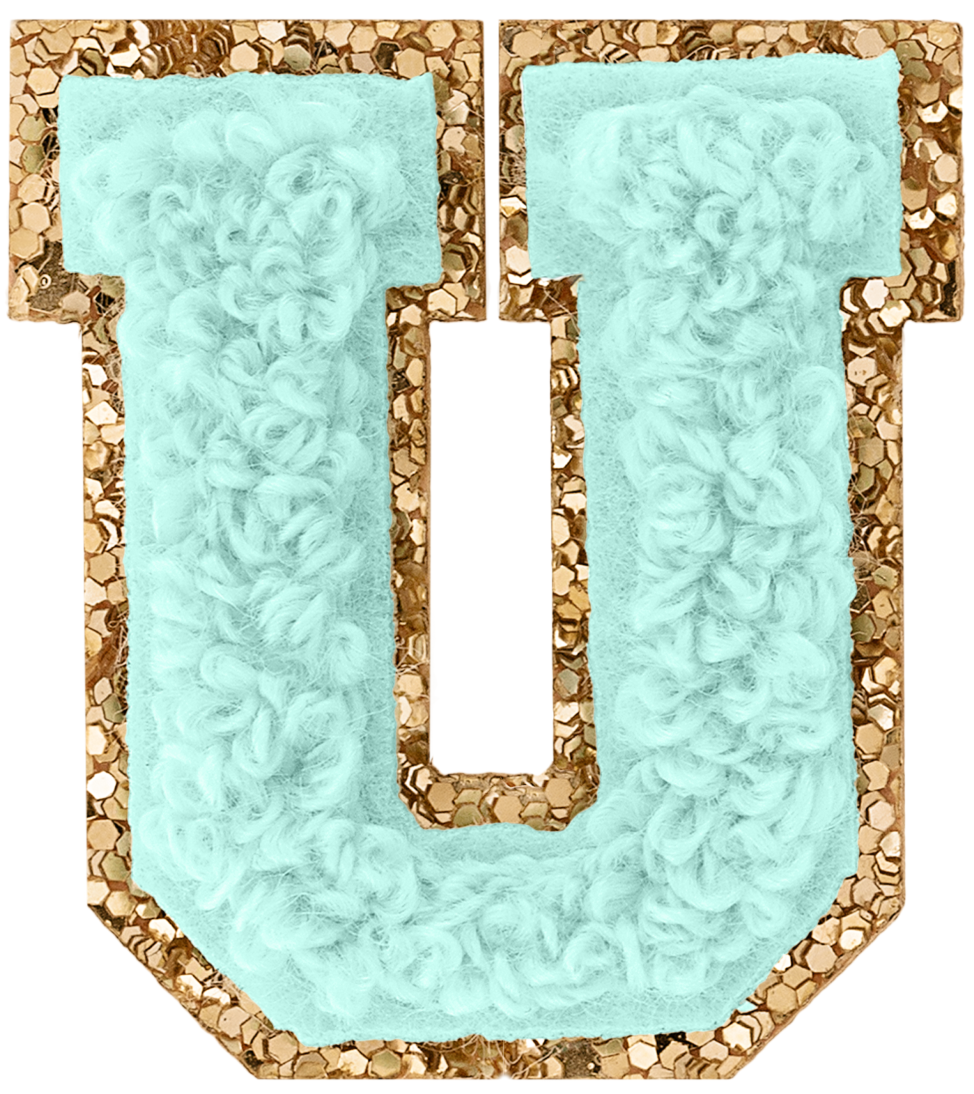 Cotton Candy Mini Glitter Varsity Letter Patch