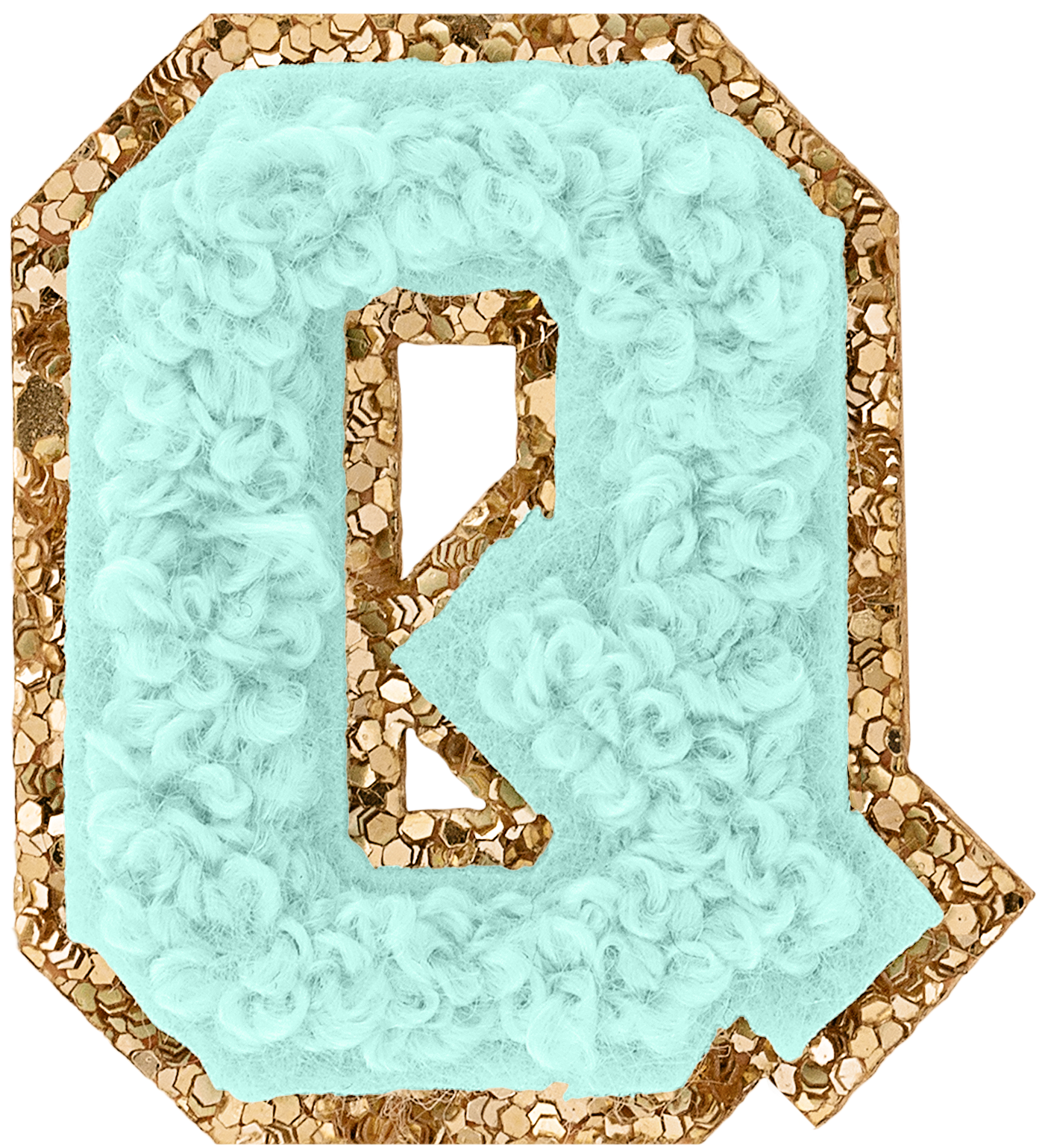 Cotton Candy Mini Glitter Varsity Letter Patch