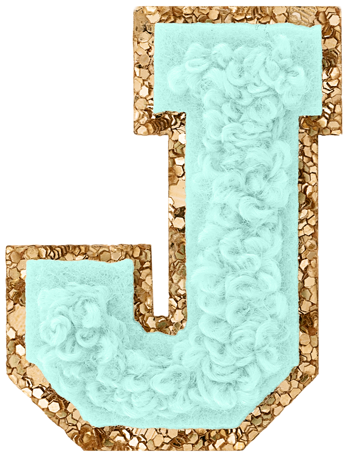 Cotton Candy Mini Glitter Varsity Letter Patch