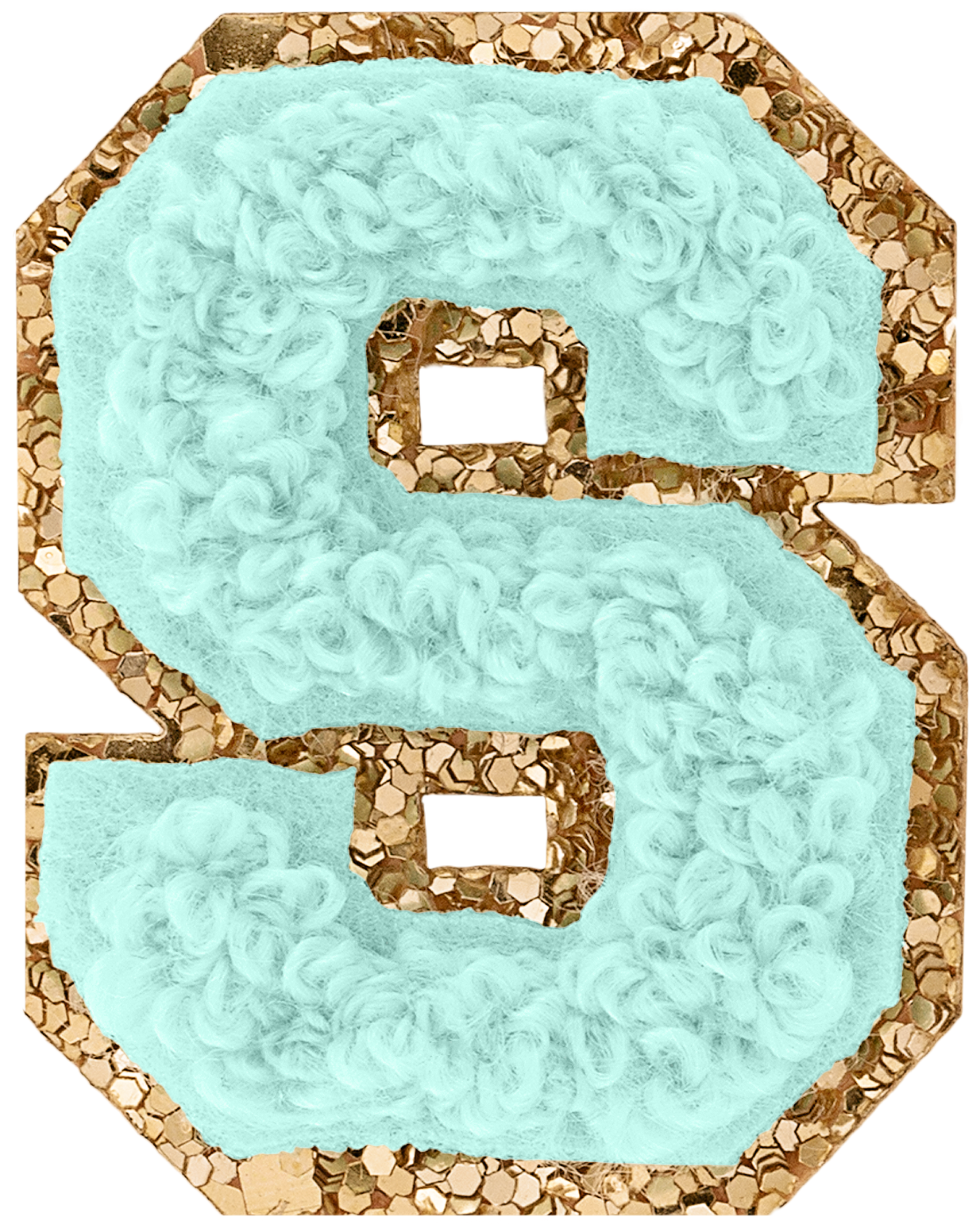 Cotton Candy Mini Glitter Varsity Letter Patch