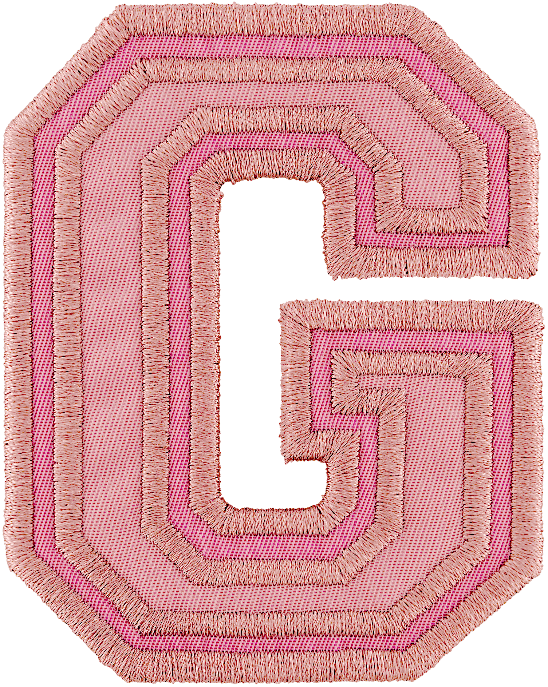 Mauve Varsity Nylon Letter Patch