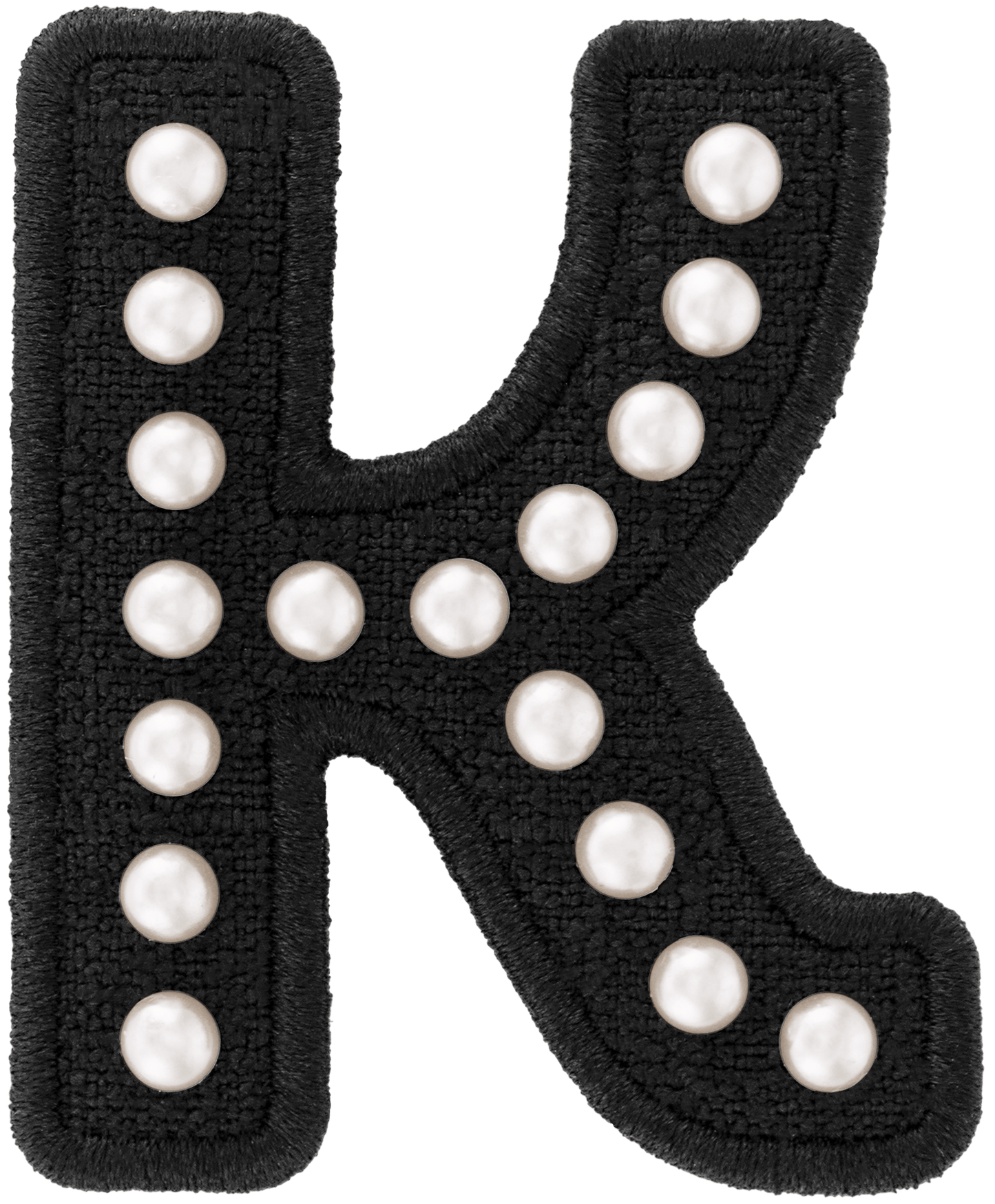 Black Pearl Letter Patch