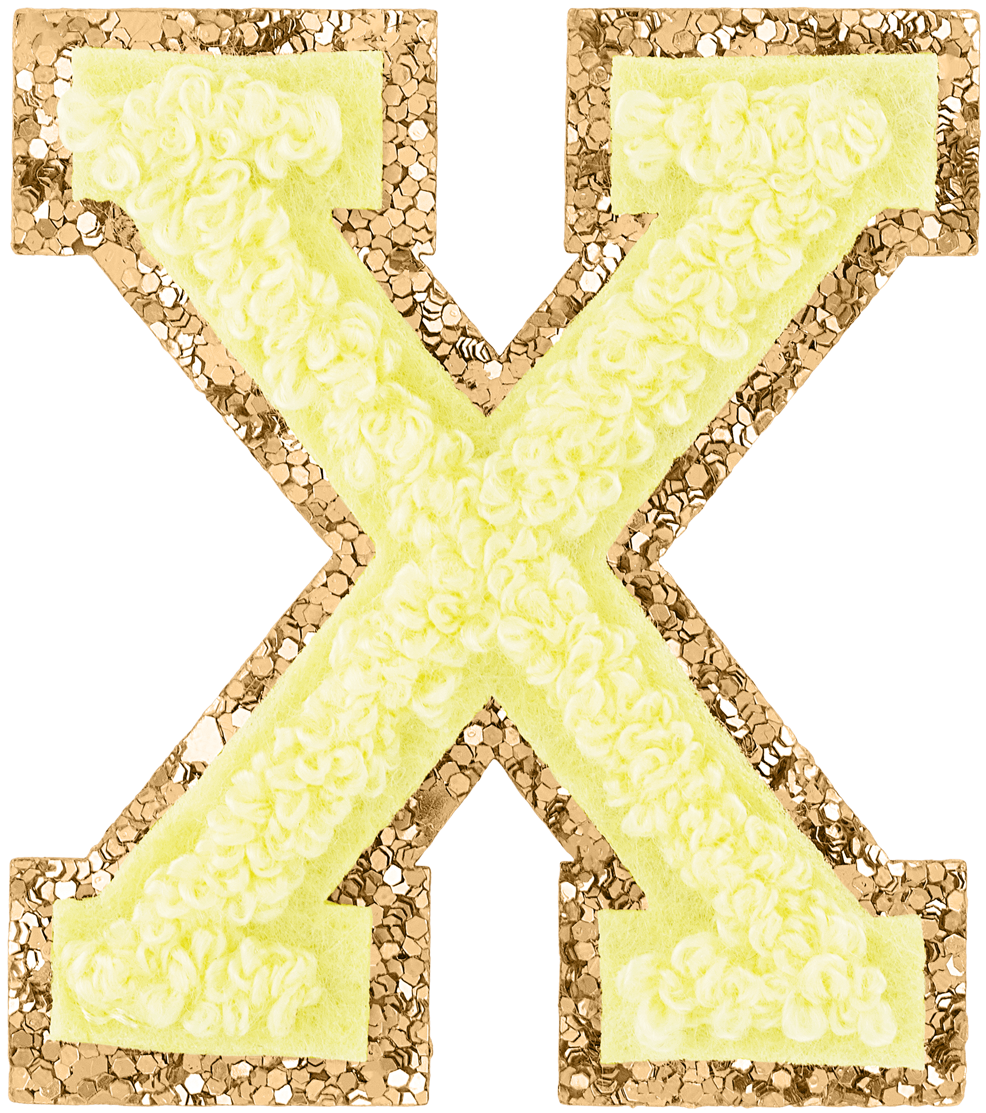 Banana Glitter Varsity Letter Patch
