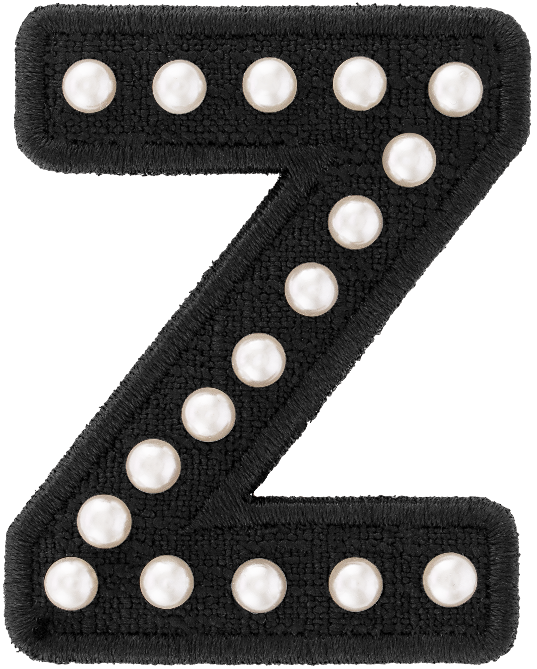 Black Pearl Letter Patch