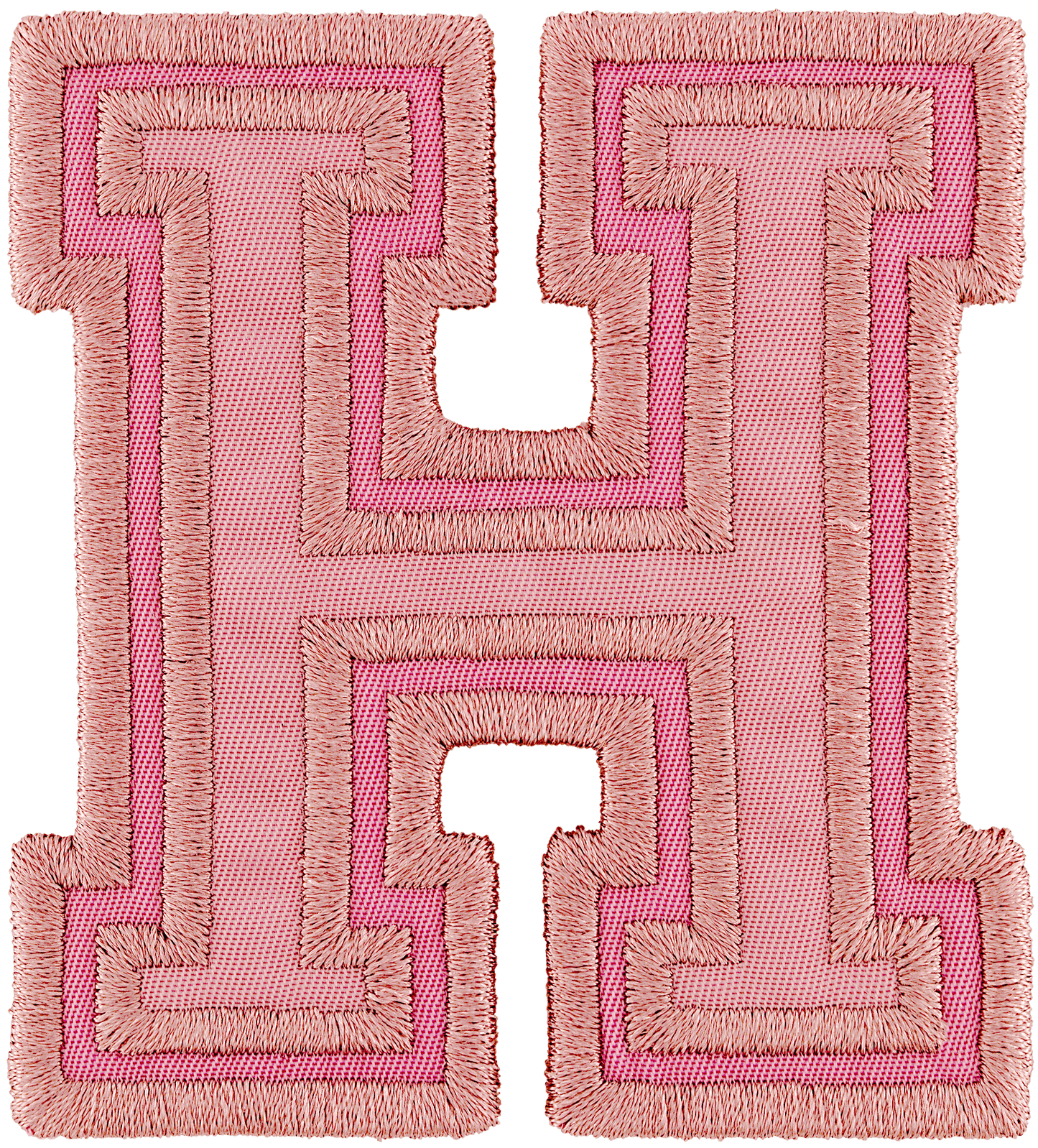 Mauve Varsity Nylon Letter Patch