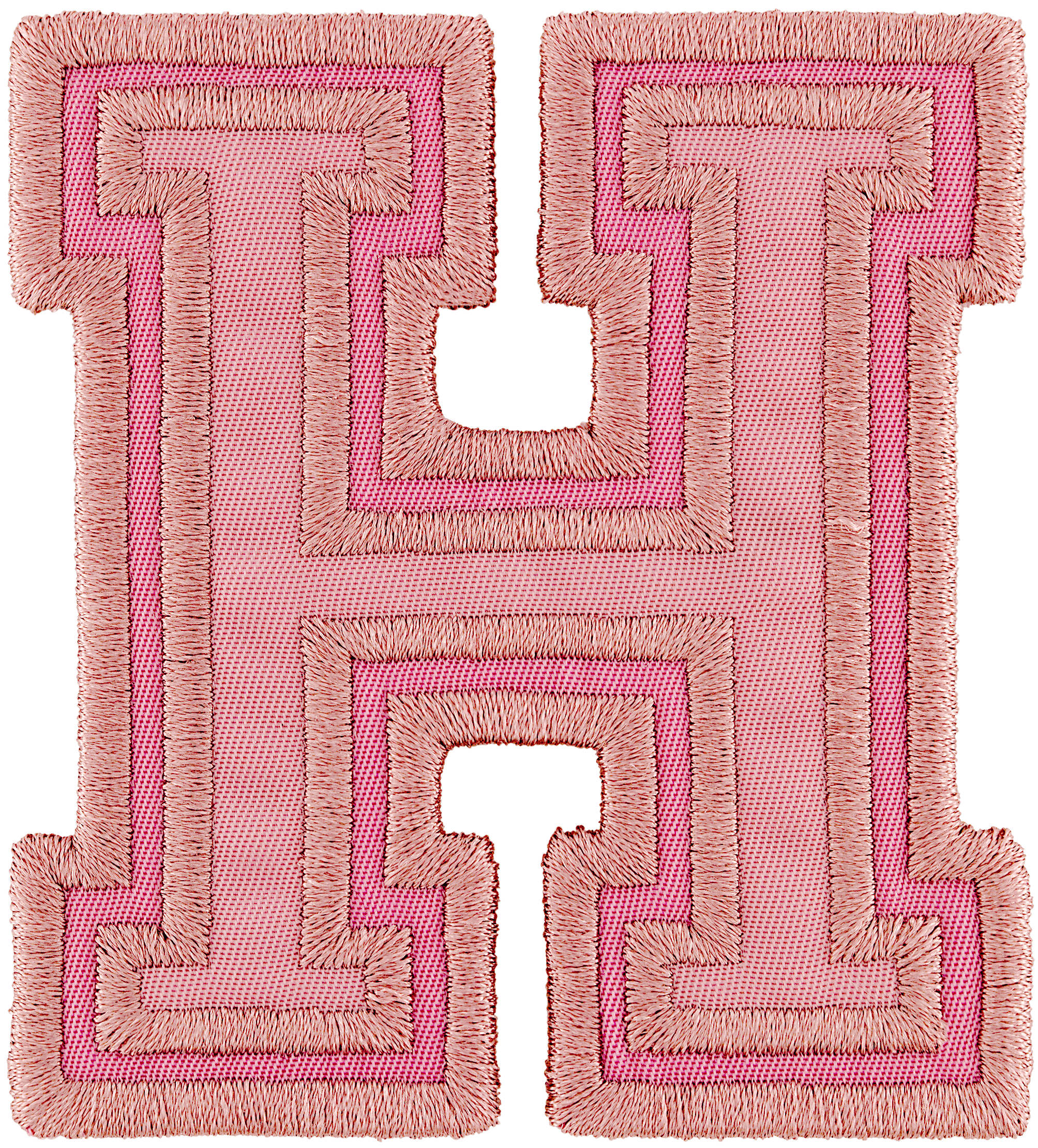 Mauve Varsity Nylon Letter Patch