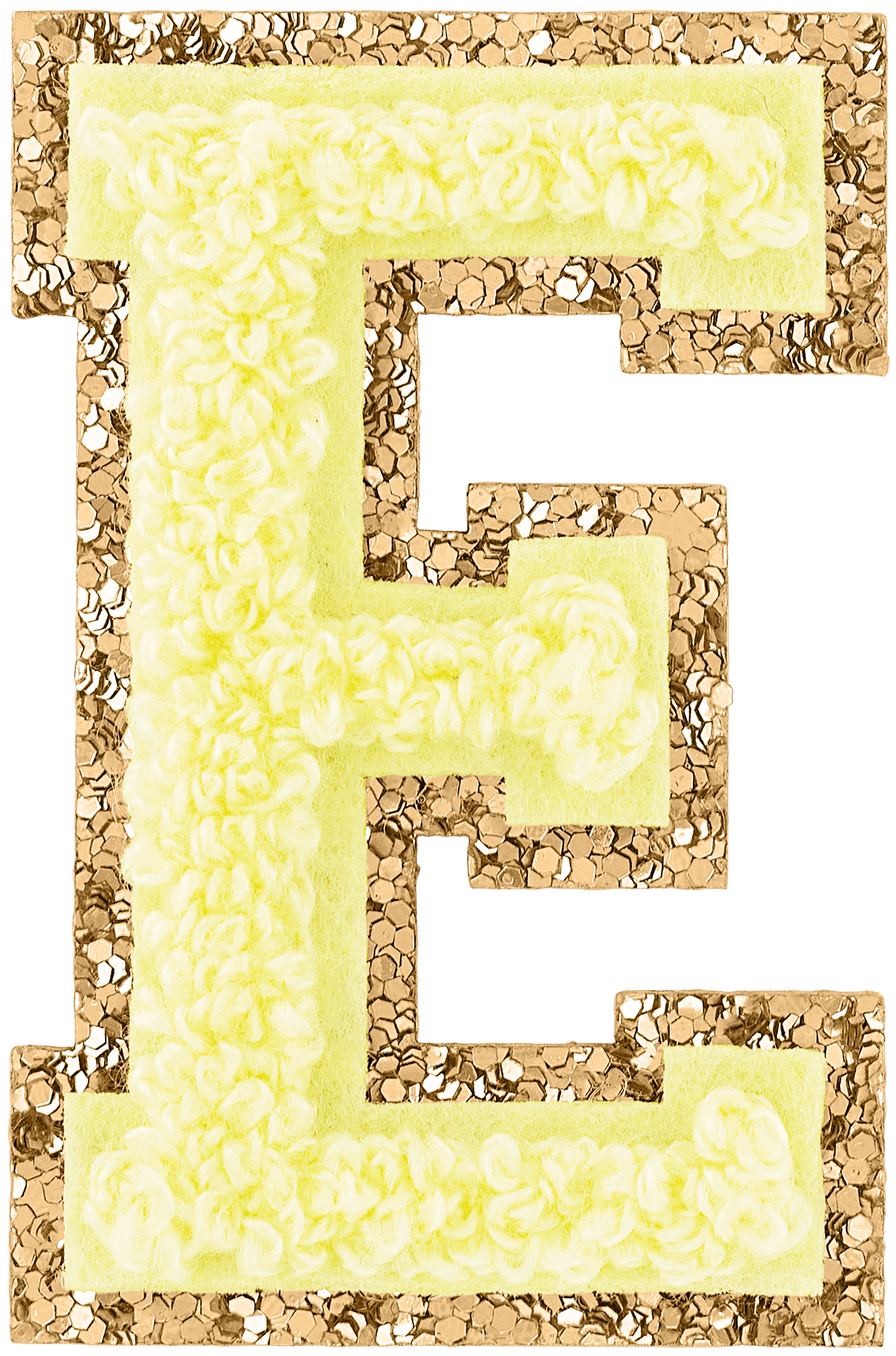 Banana Glitter Varsity Letter Patch
