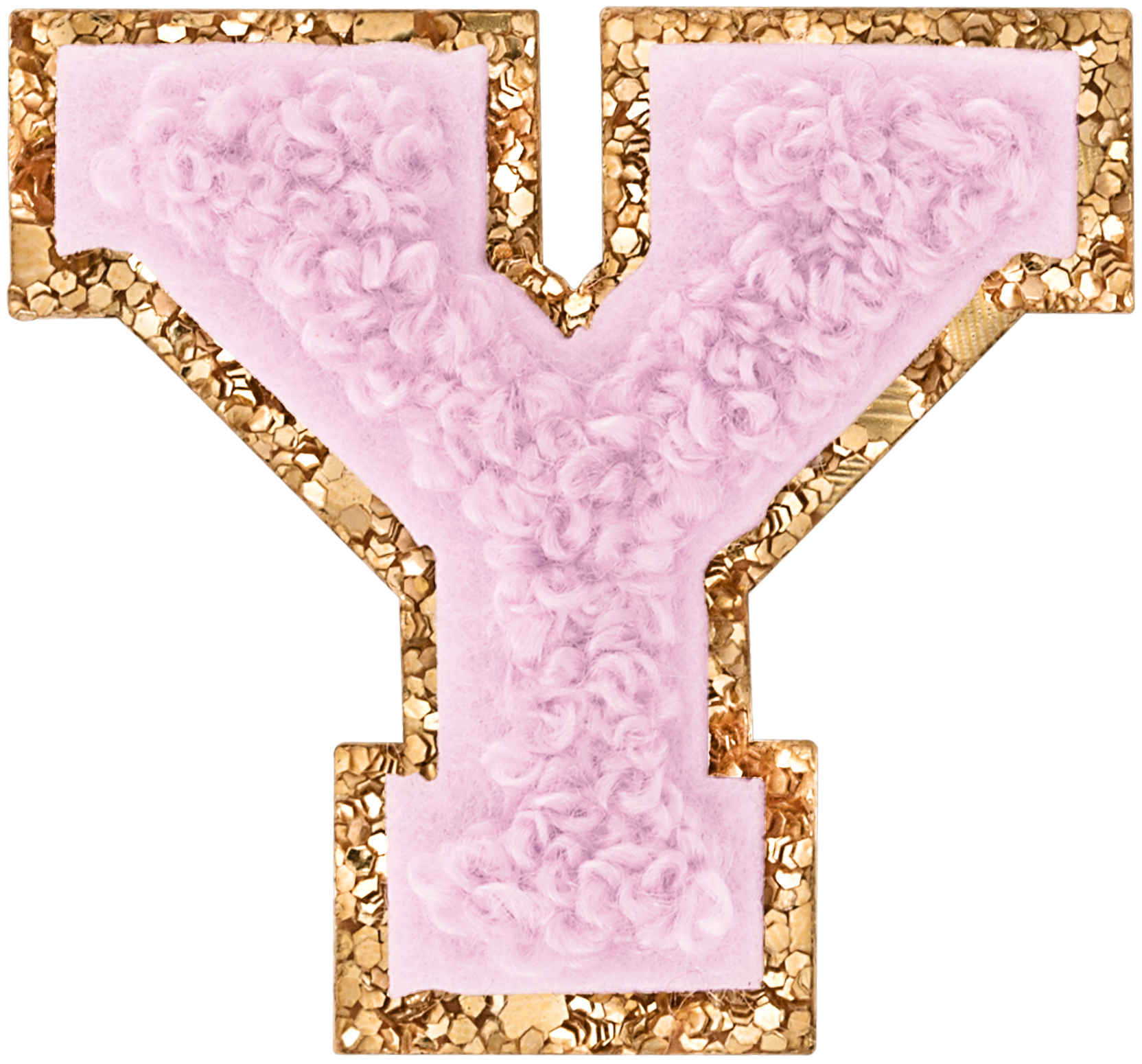 Lilac Mini Glitter Varsity Letter Patch