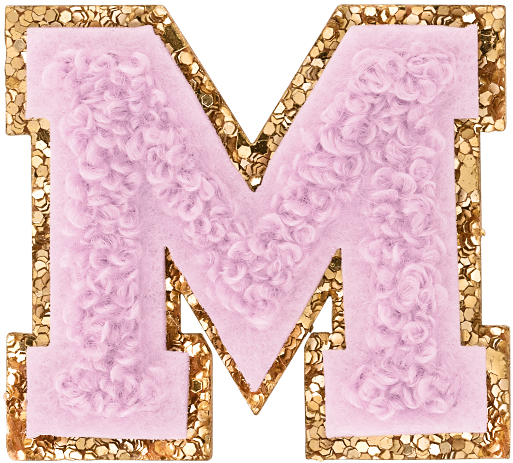 Lilac Mini Glitter Varsity Letter Patch