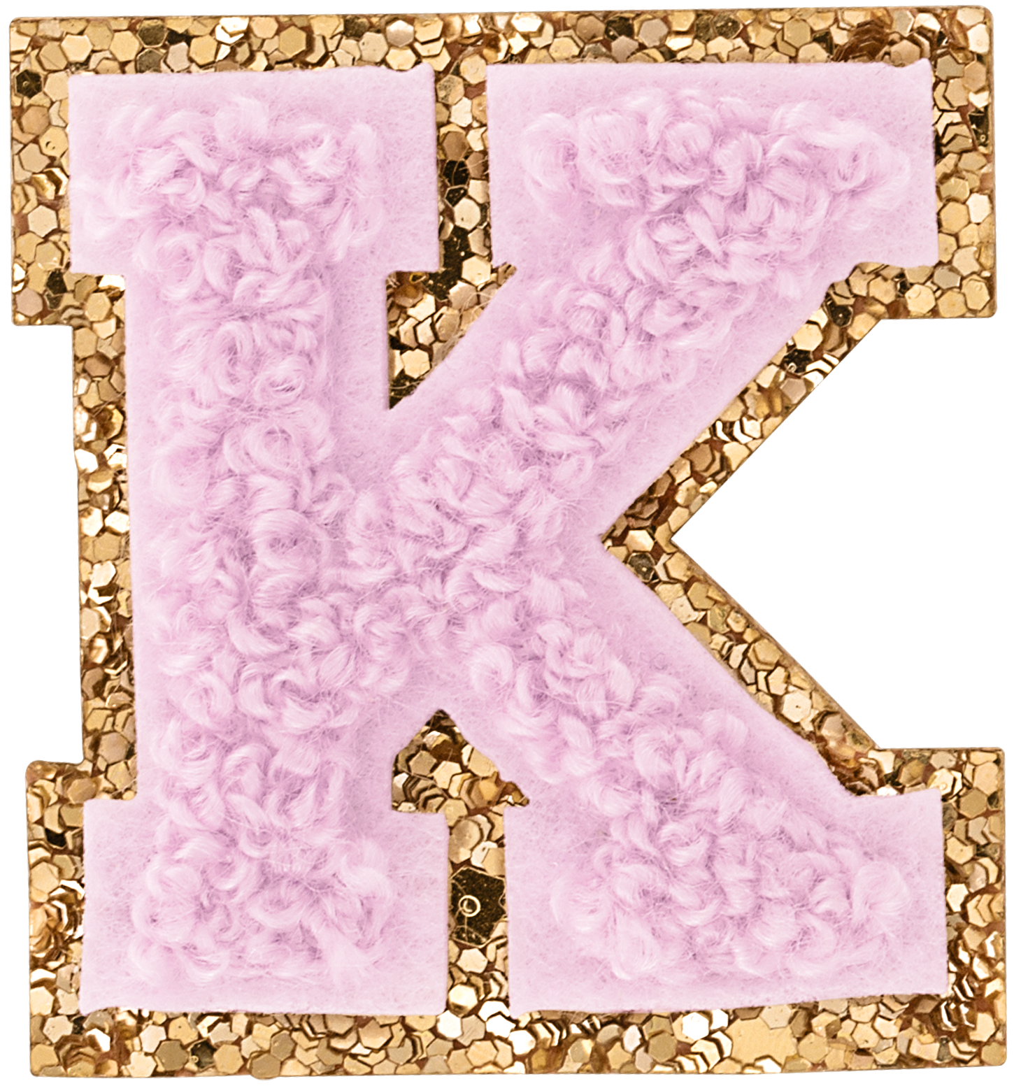 Lilac Mini Glitter Varsity Letter Patch