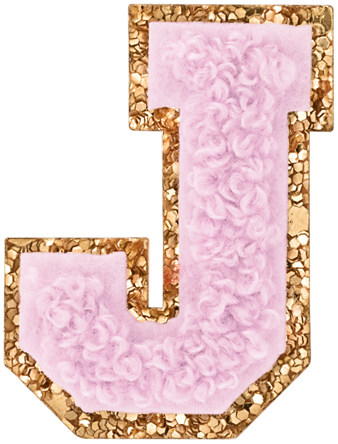 Lilac Mini Glitter Varsity Letter Patch