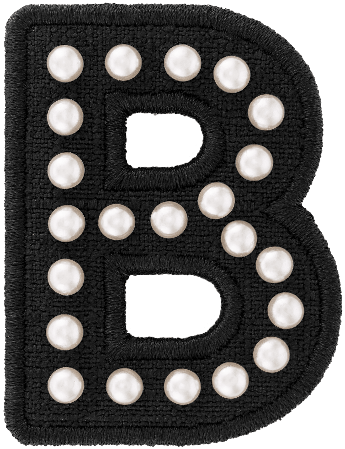 Black Pearl Letter Patch