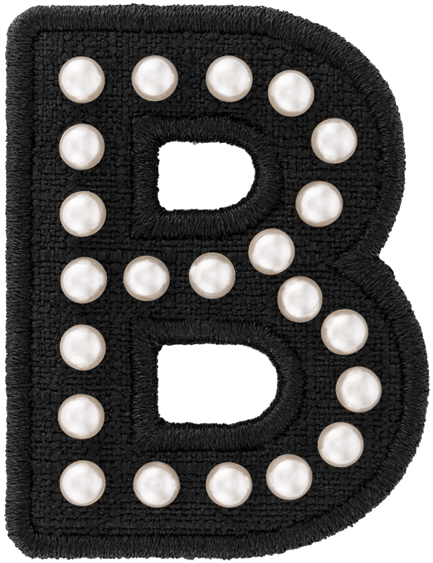 Black Pearl Letter Patch