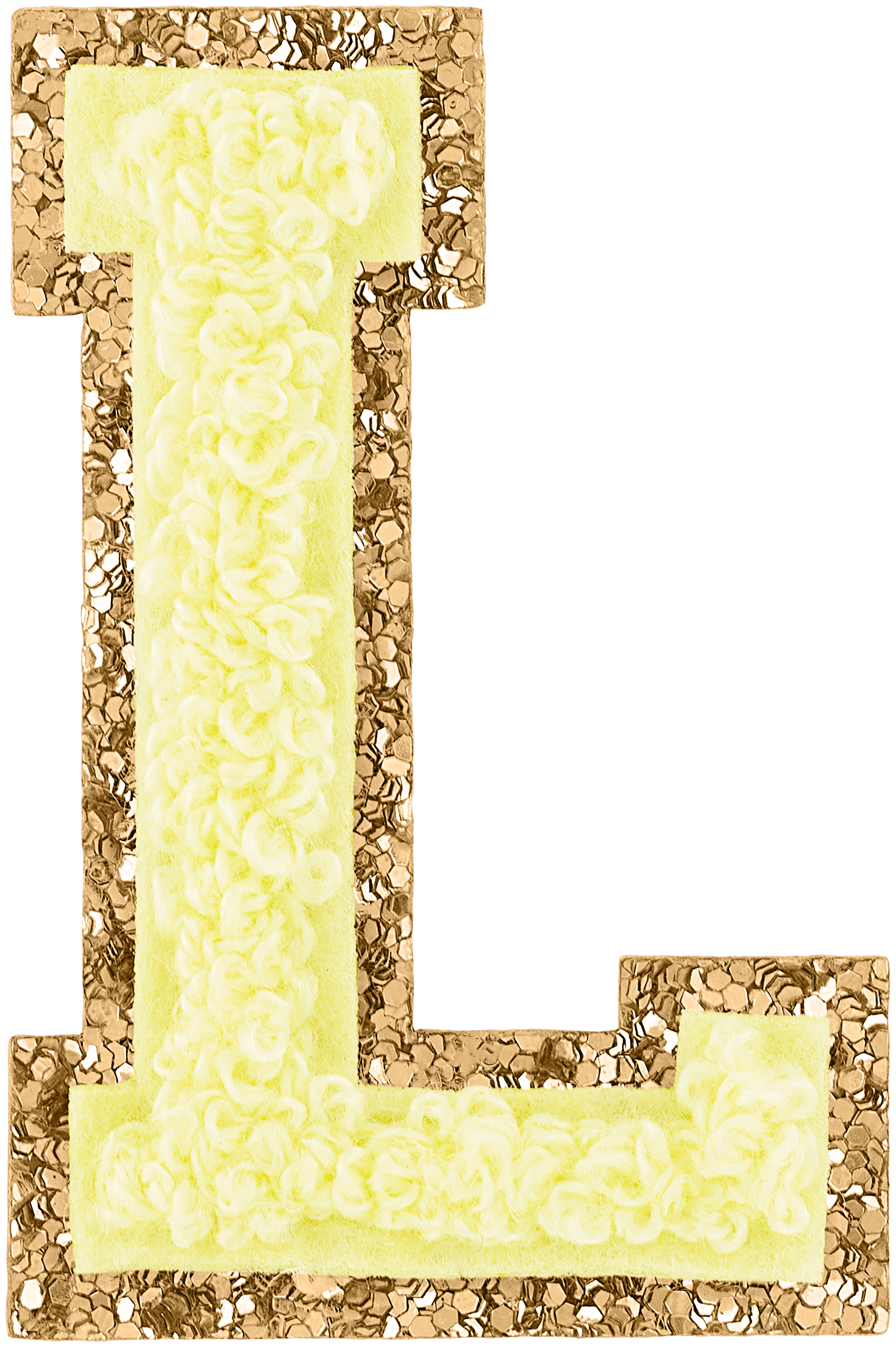 Banana Glitter Varsity Letter Patch