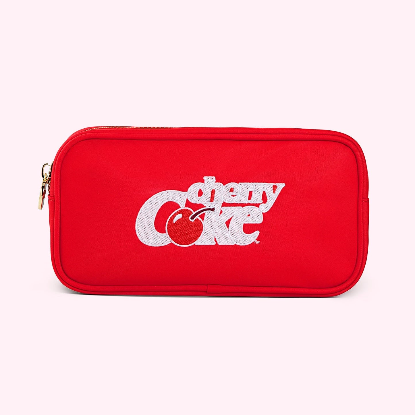 Embroidered Cherry Coke Small Pouch