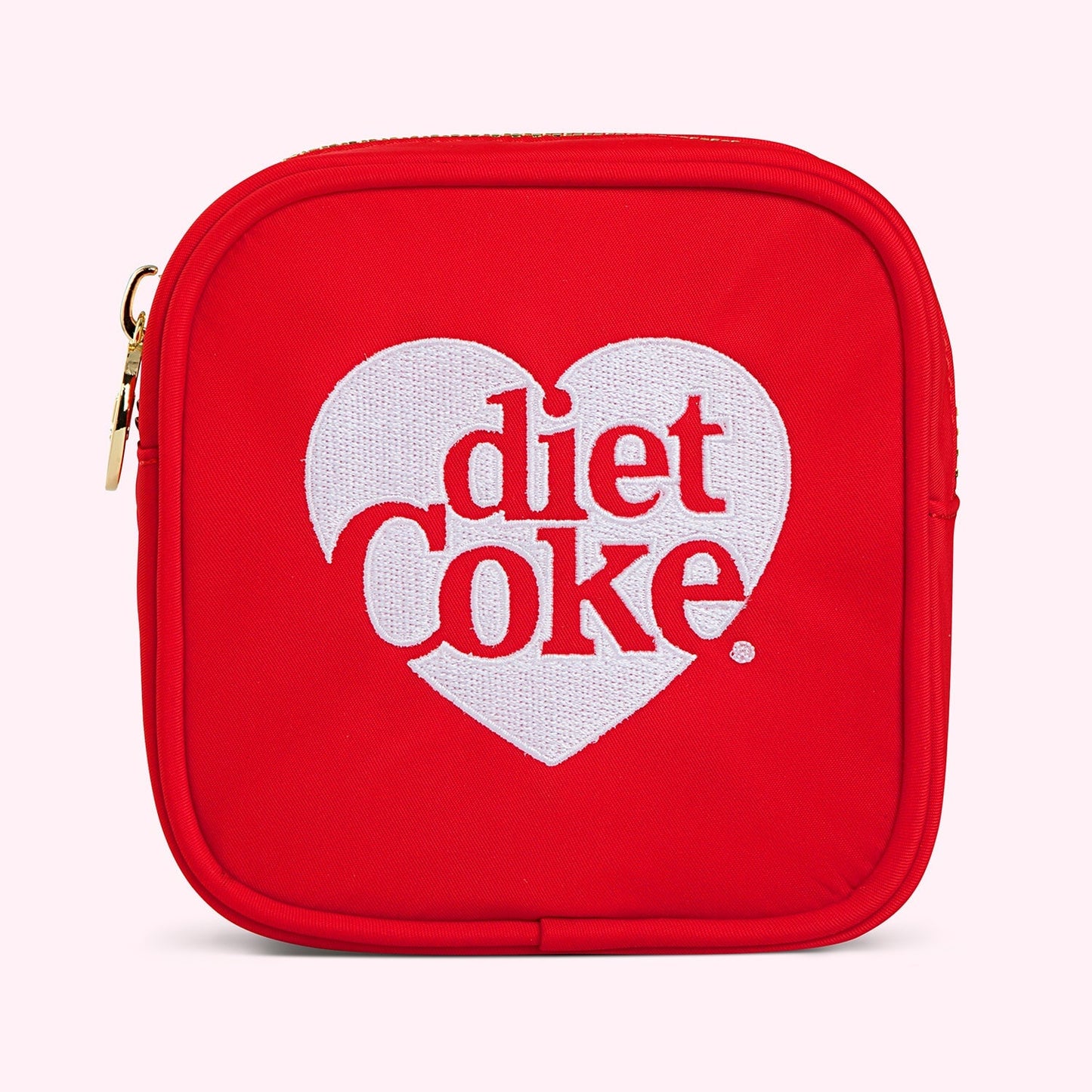Embroidered Diet Coke Heart Mini Pouch