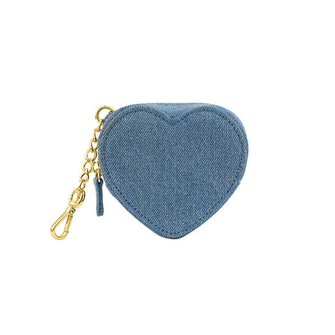 Denim Heart Change Purse