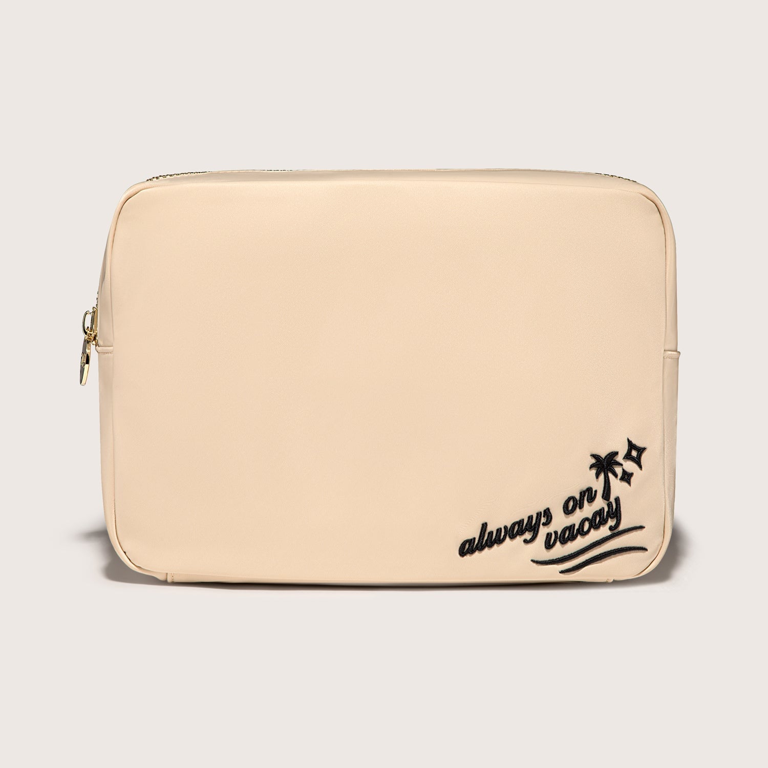 Always on Vacay Embroidered Large Pouch