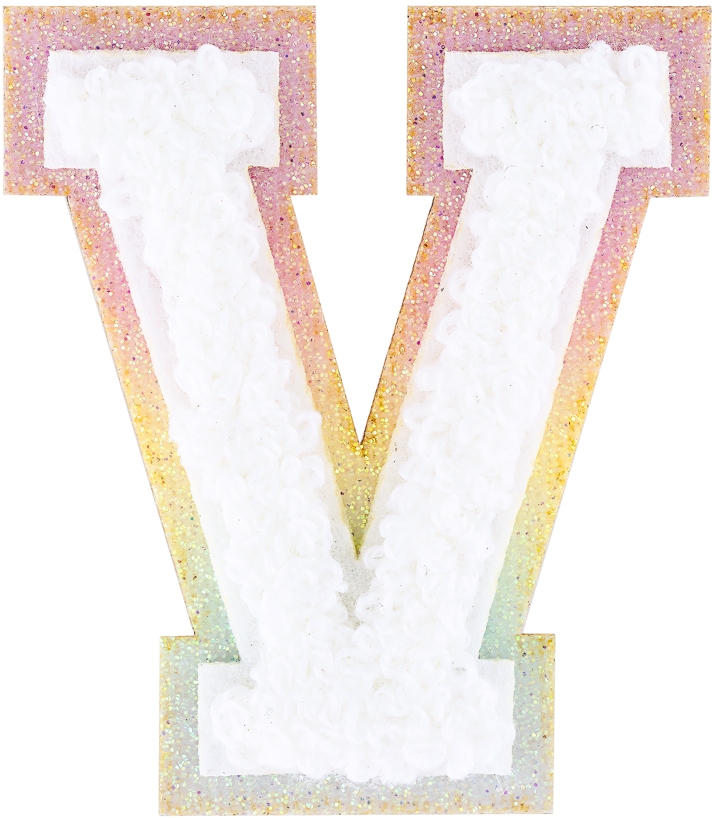 Shimmer Glitter Varsity Letter Patch
