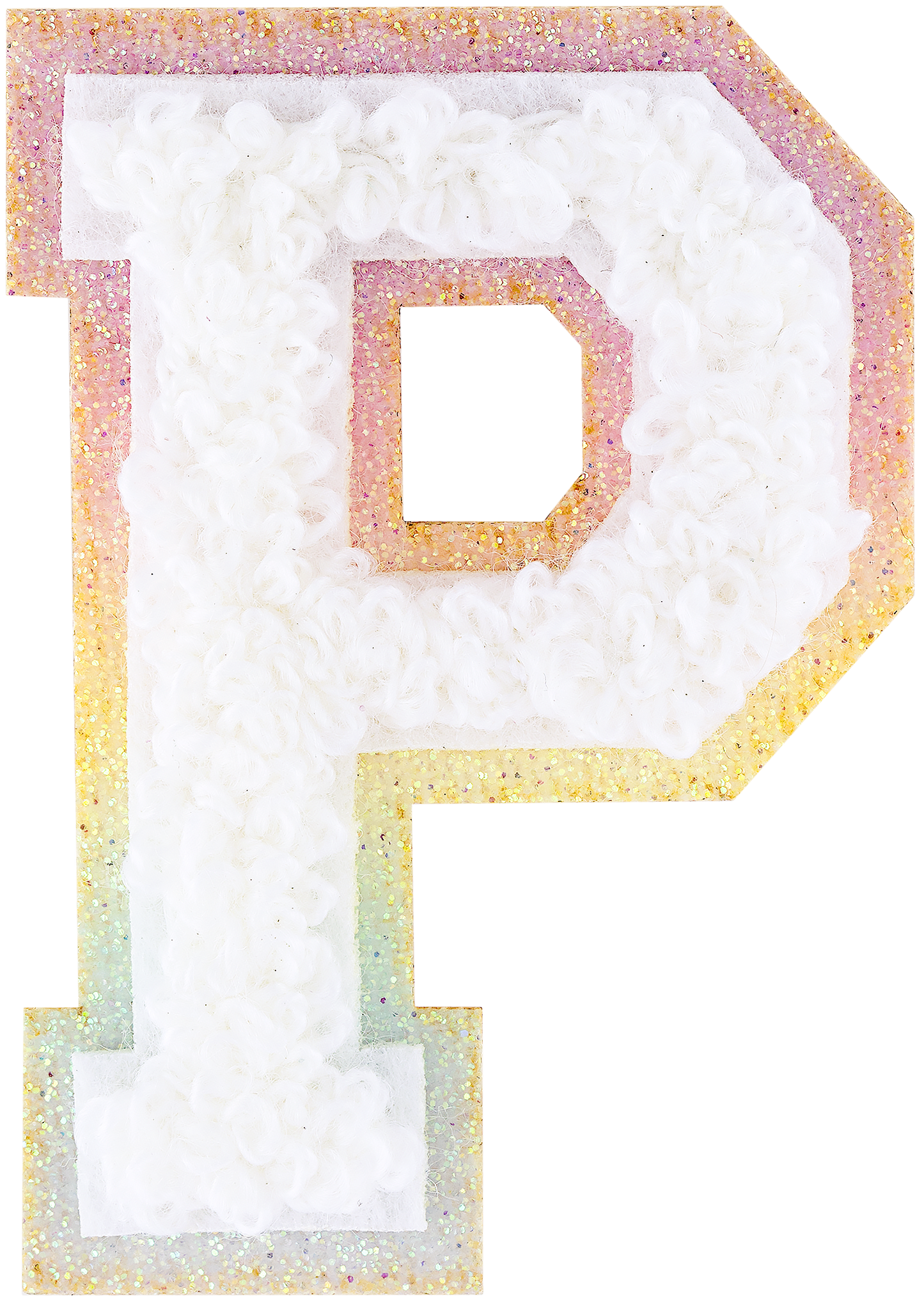 Shimmer Glitter Varsity Letter Patch