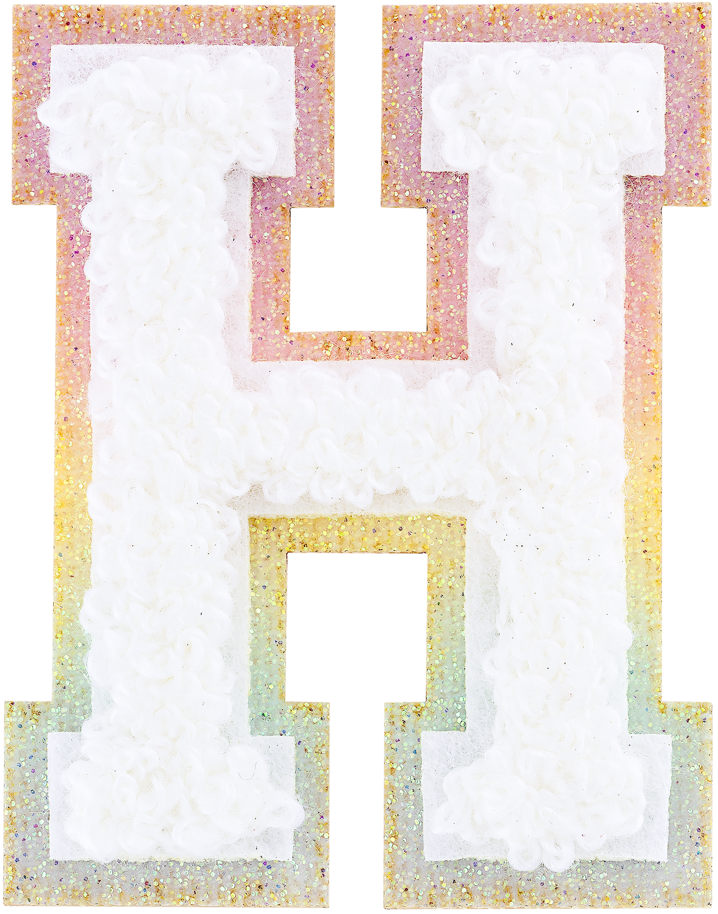 Shimmer Glitter Varsity Letter Patch
