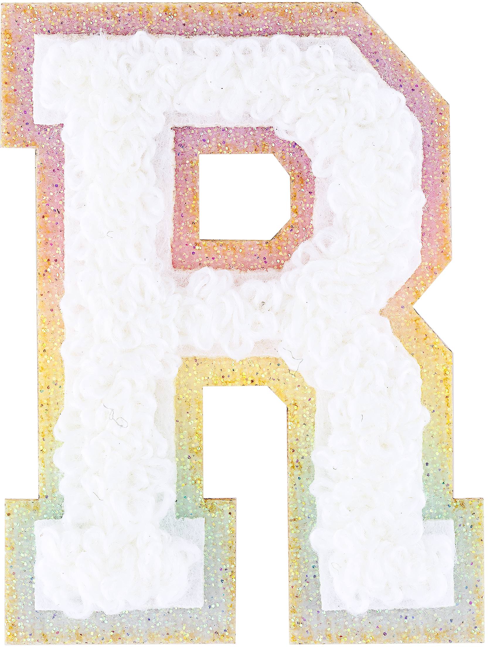 Shimmer Glitter Varsity Letter Patch