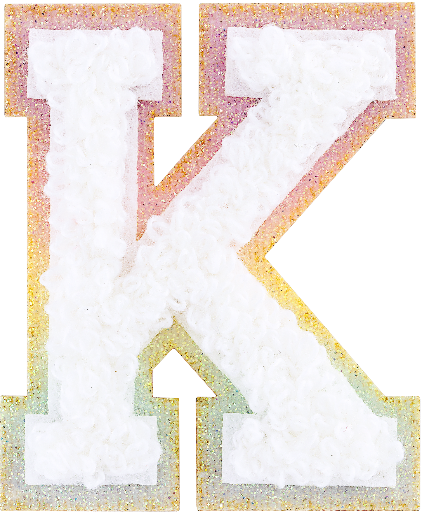 Shimmer Glitter Varsity Letter Patch