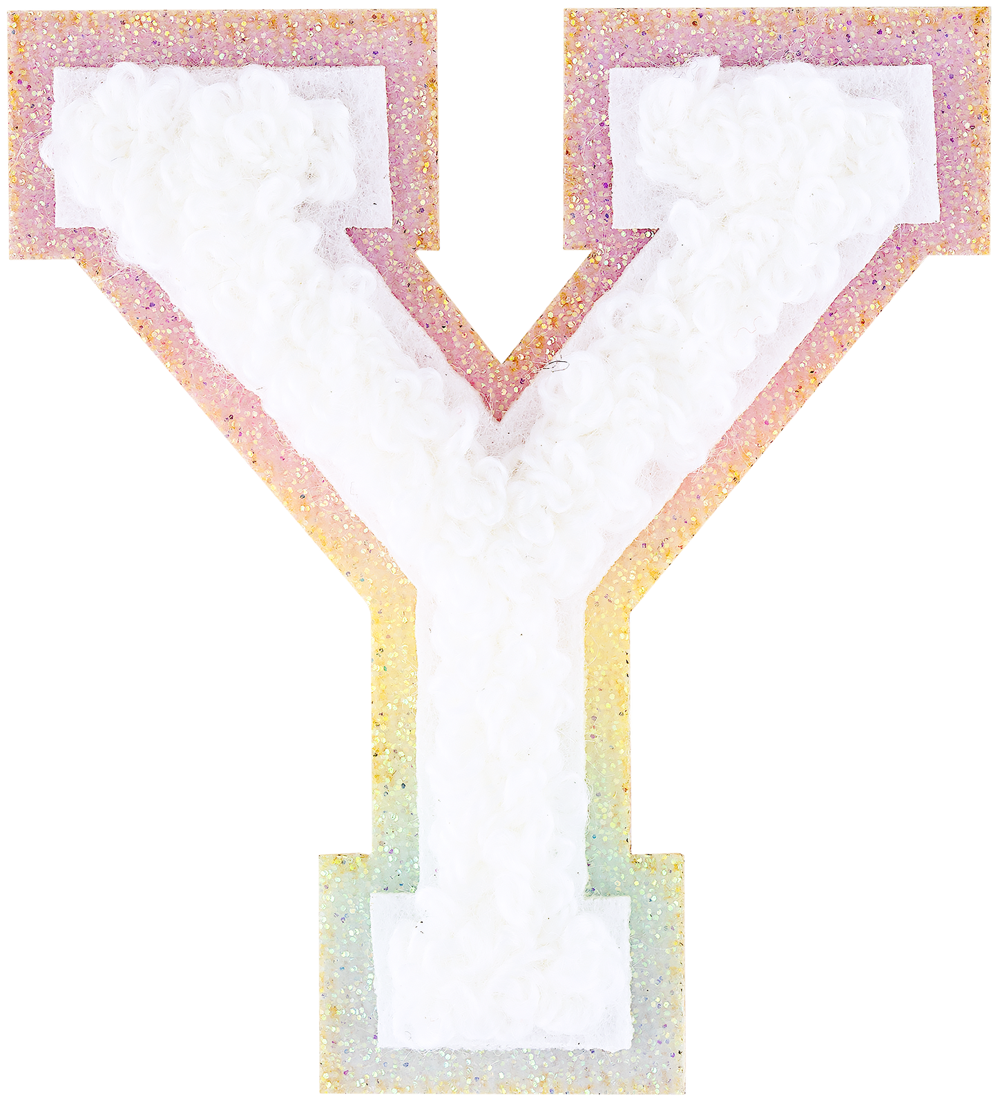 Shimmer Glitter Varsity Letter Patch