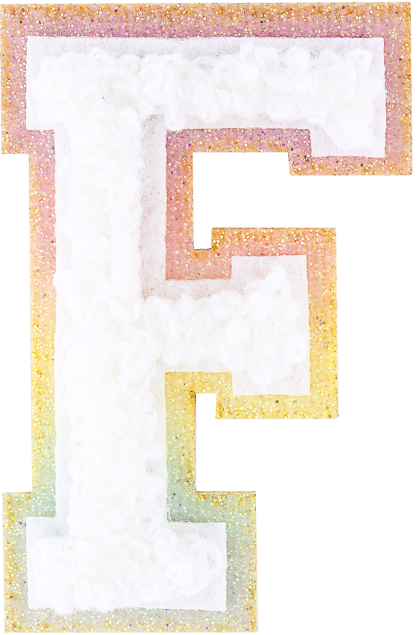 Shimmer Glitter Varsity Letter Patch
