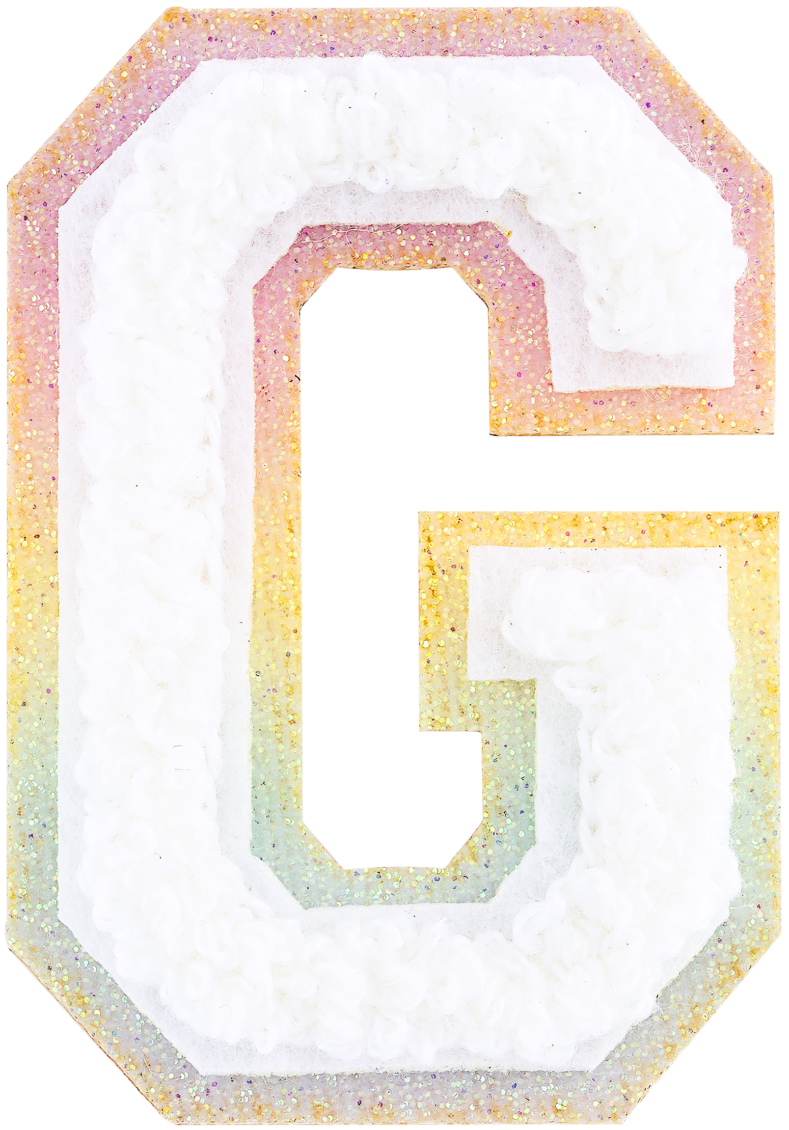 Shimmer Glitter Varsity Letter Patch