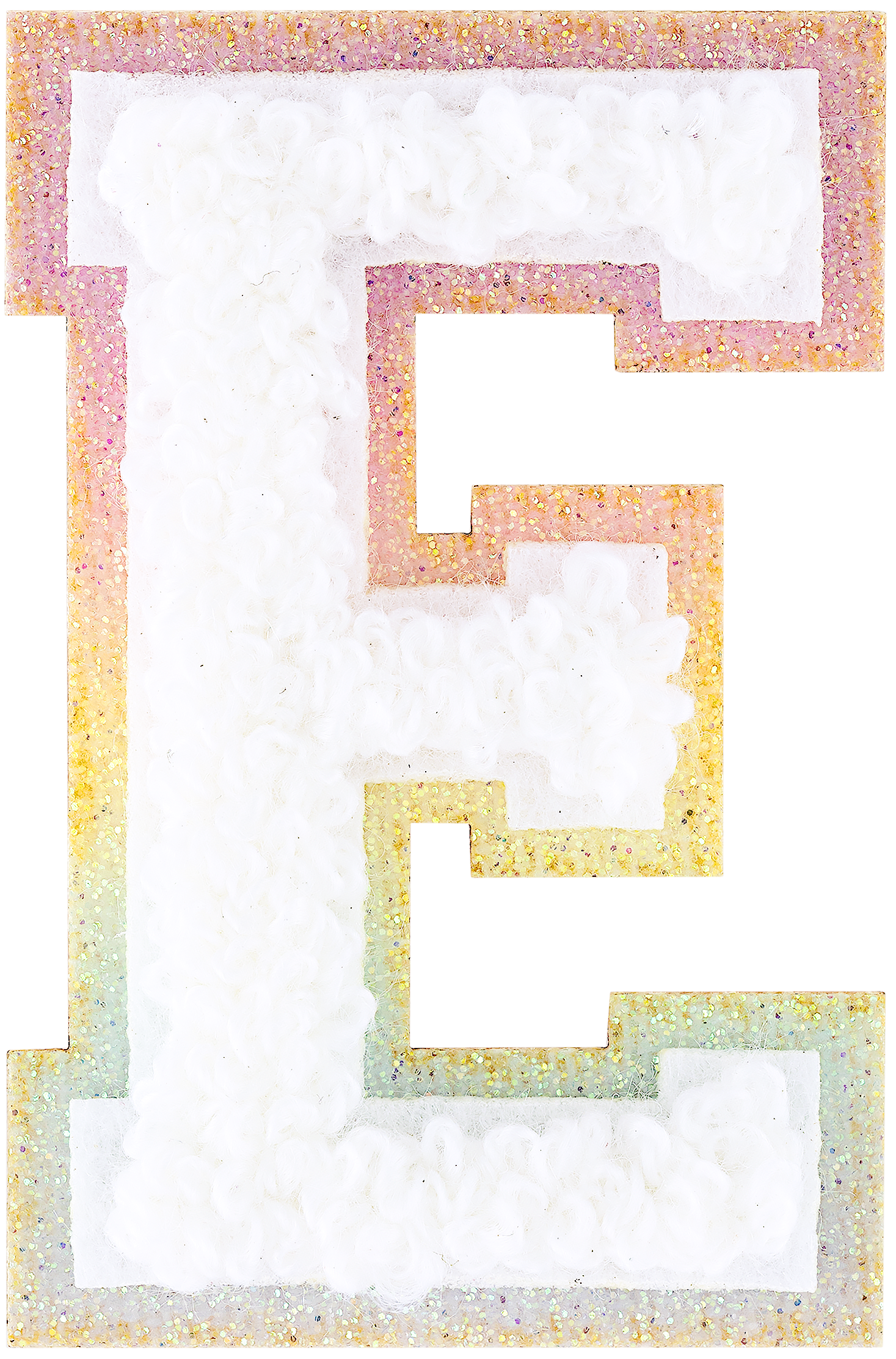Shimmer Glitter Varsity Letter Patch