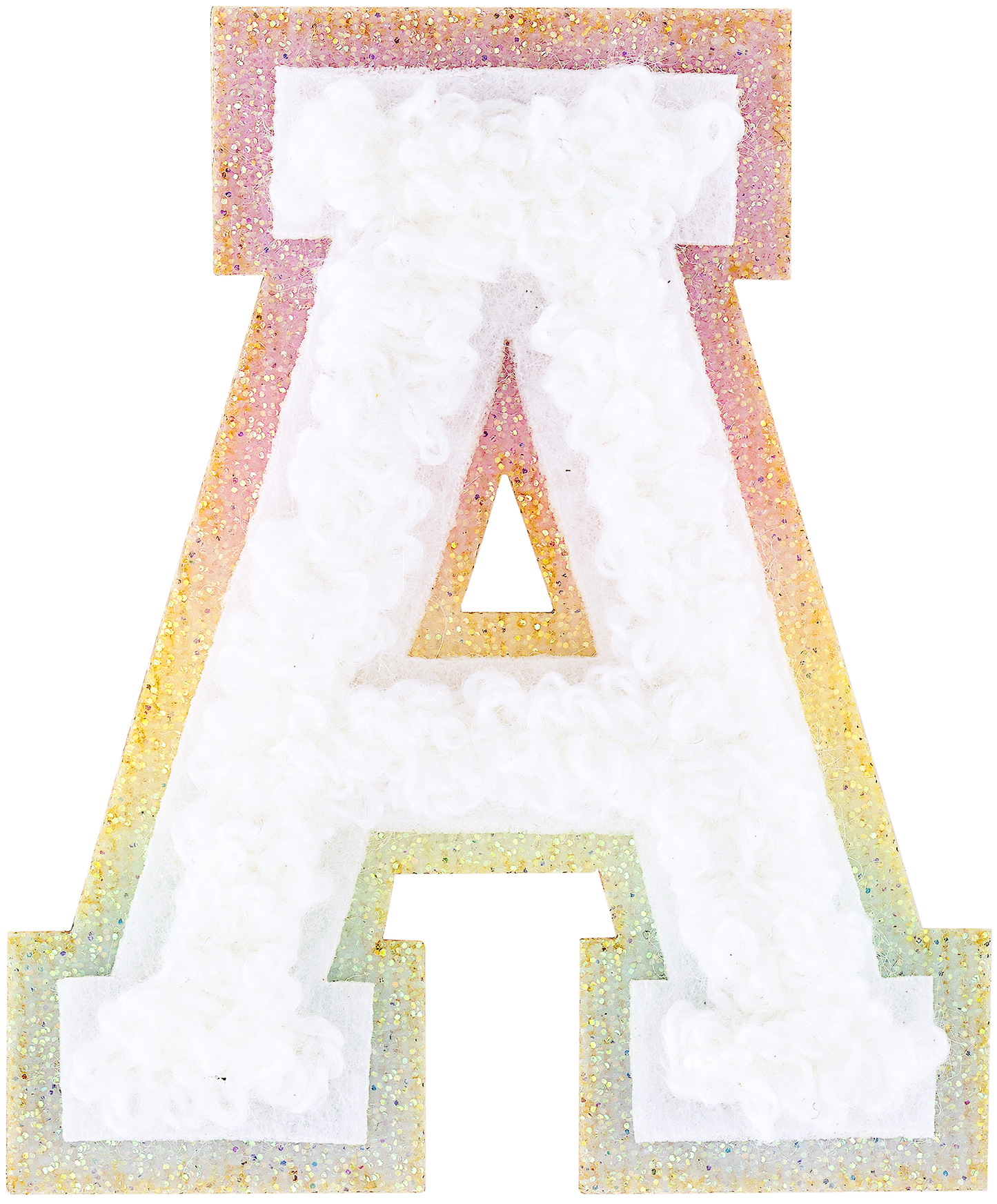 Shimmer Glitter Varsity Letter Patch