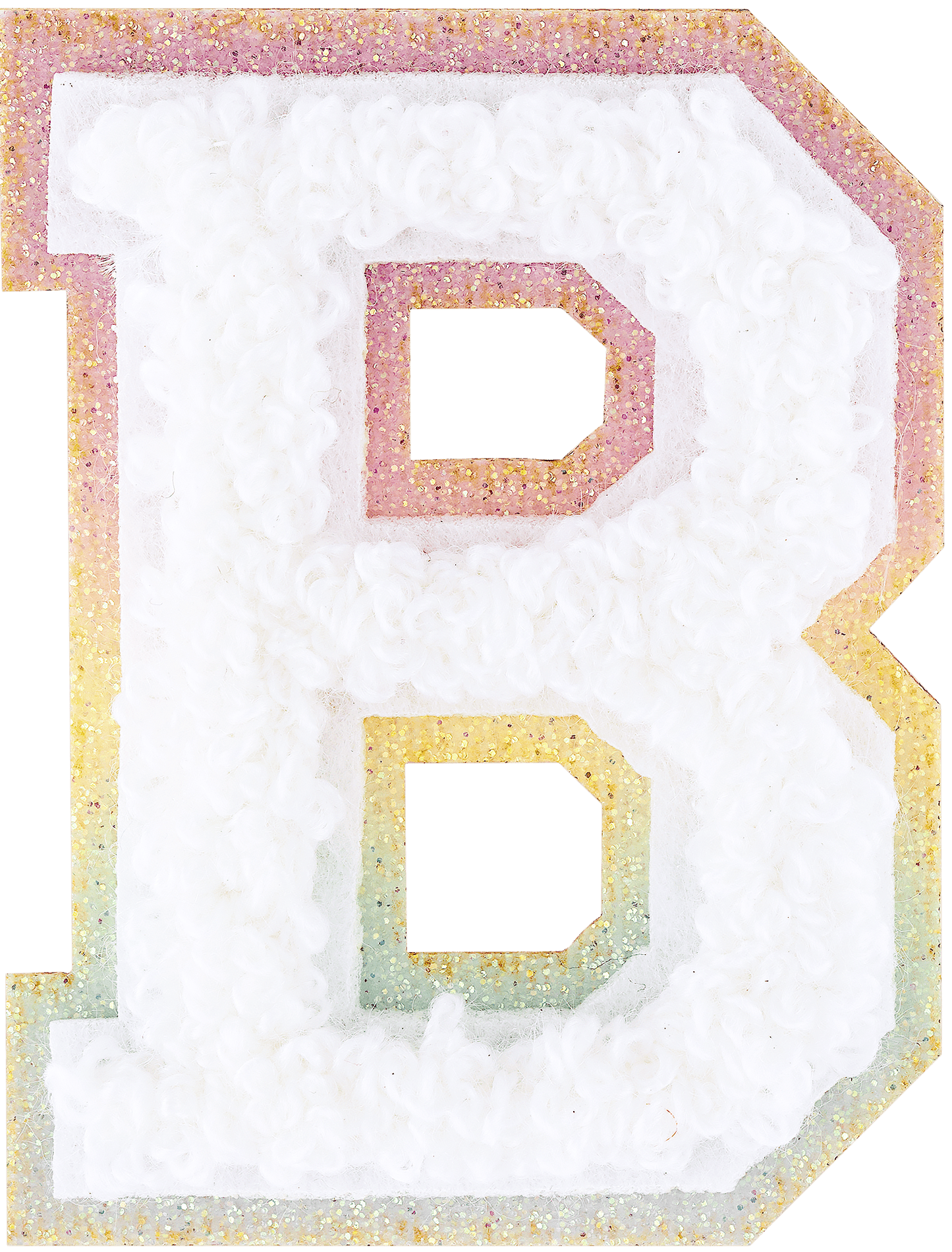 Shimmer Glitter Varsity Letter Patch