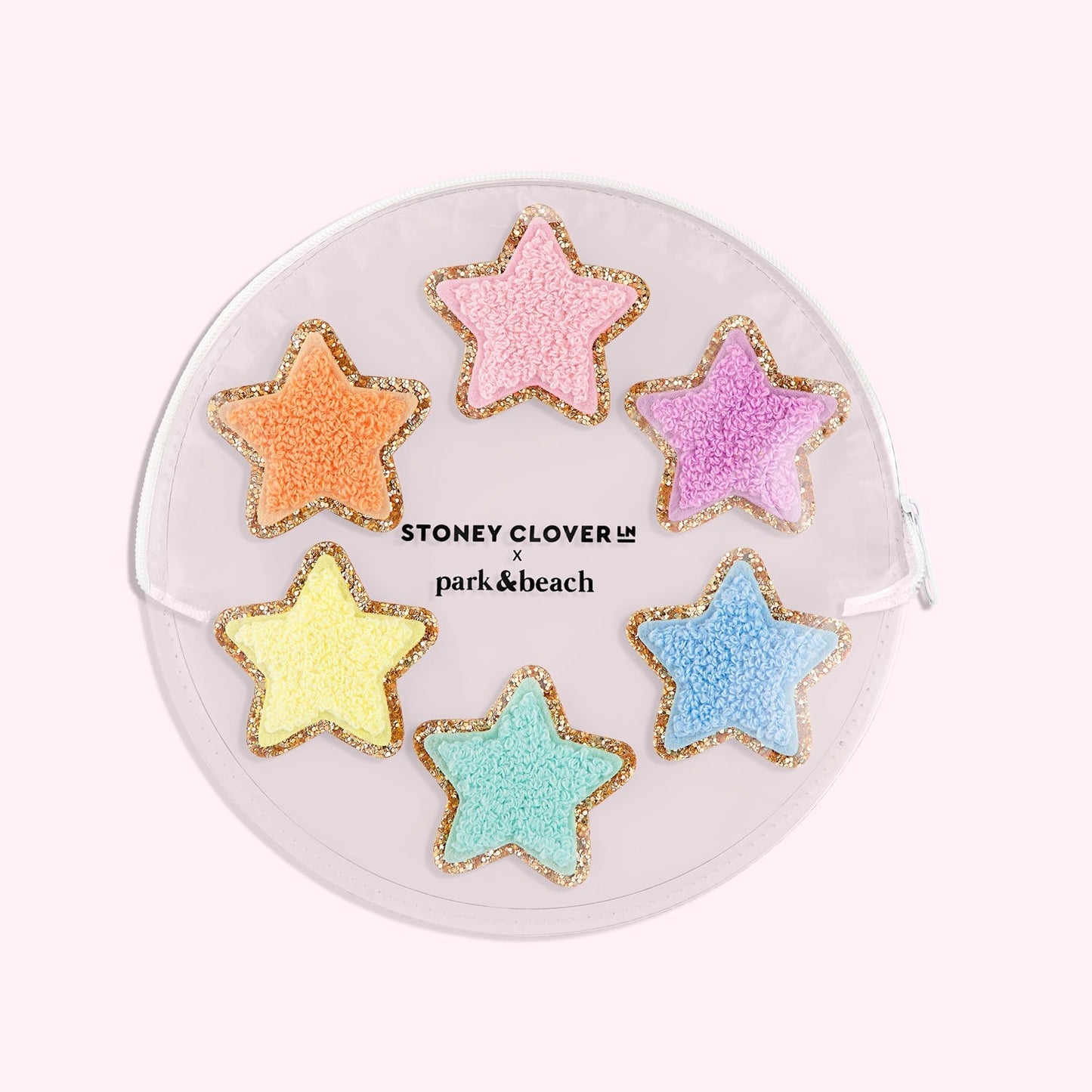 Park & Beach Glitter Varsity Star Patch Set