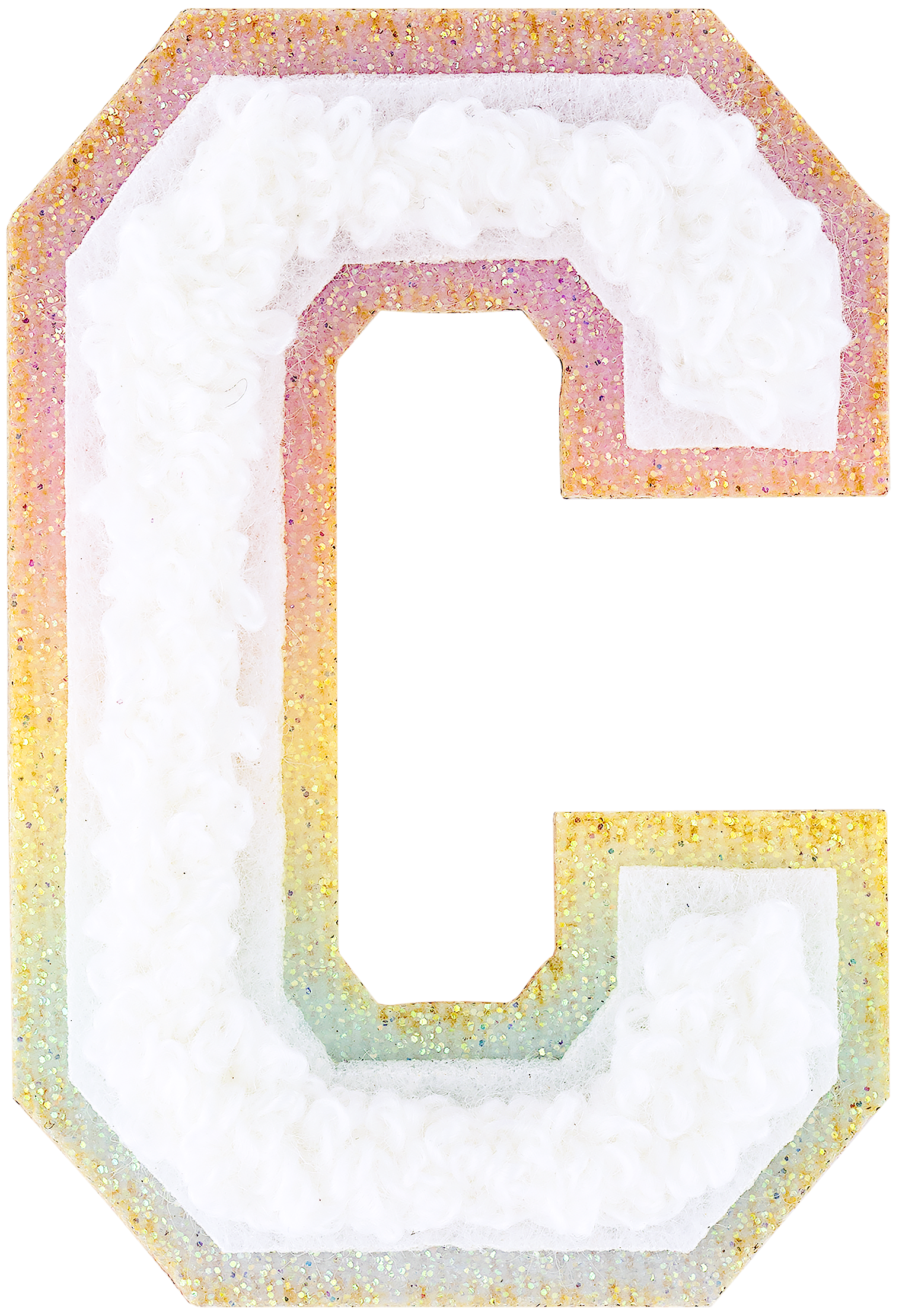 Shimmer Glitter Varsity Letter Patch