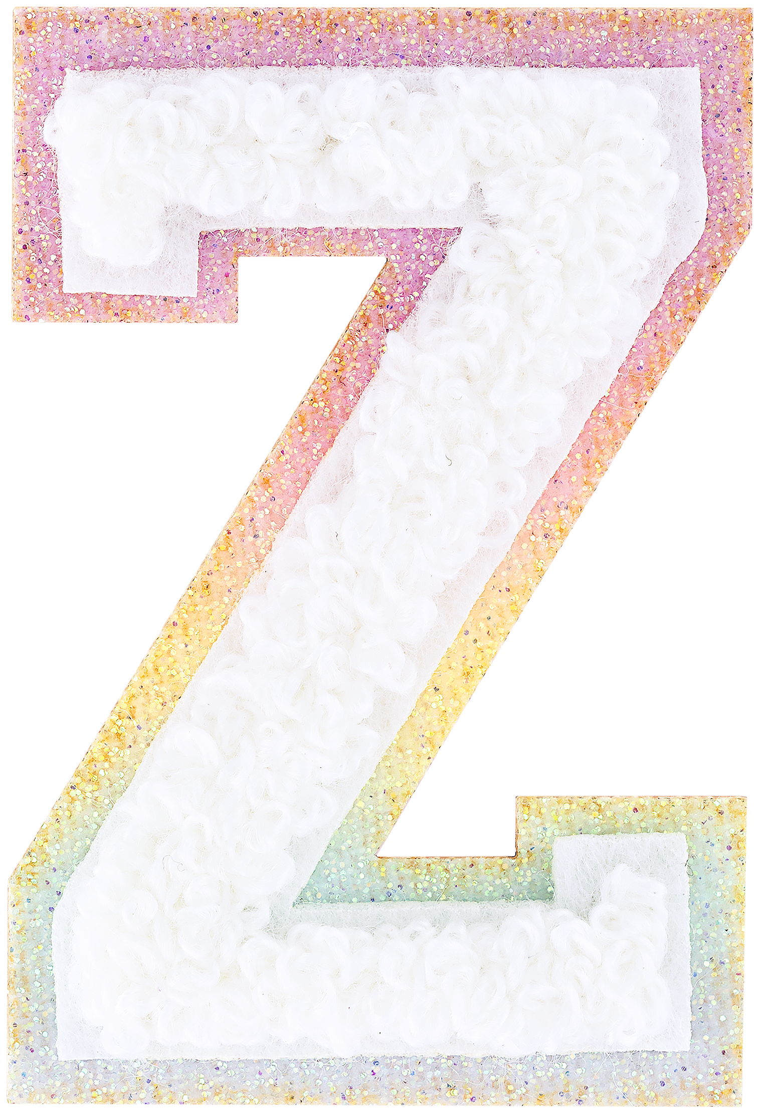 Shimmer Glitter Varsity Letter Patch