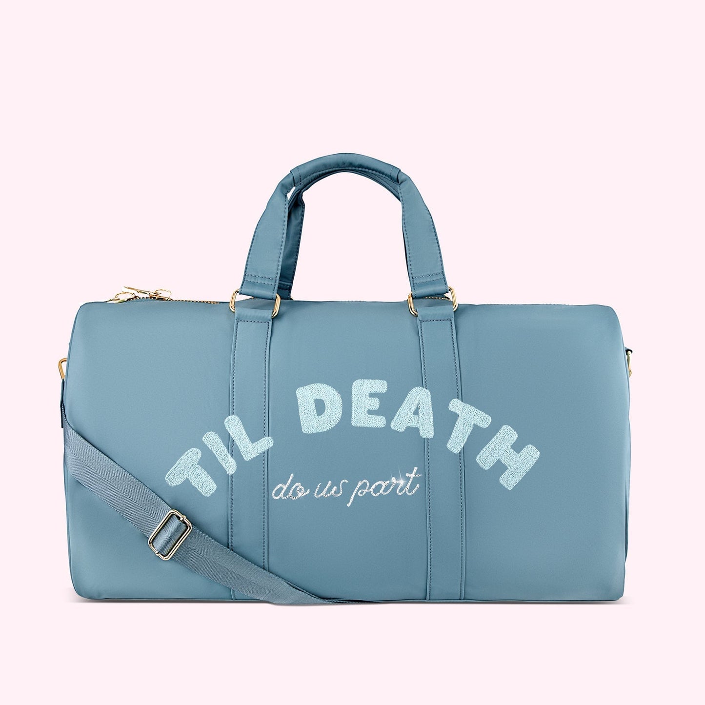 Hand Embroidered Til Death Do Us Part Classic Duffle