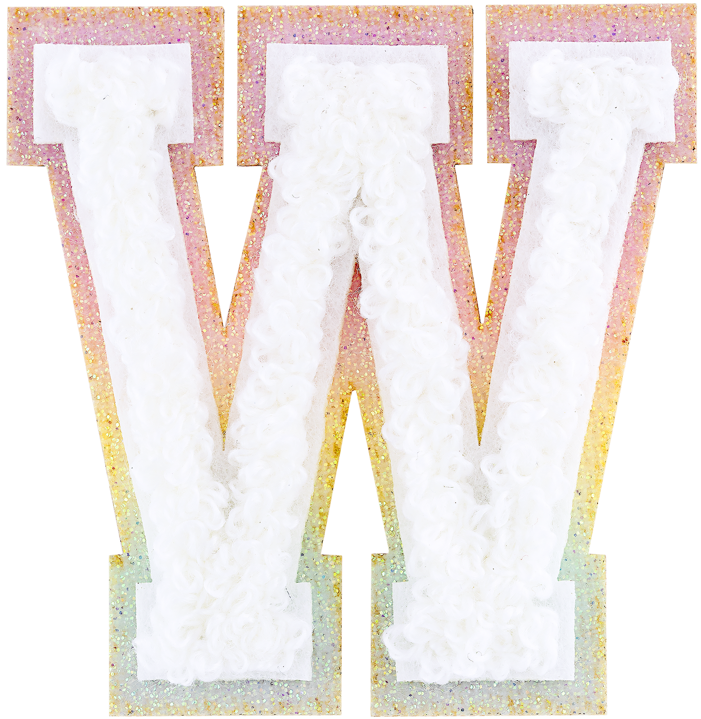 Shimmer Glitter Varsity Letter Patch