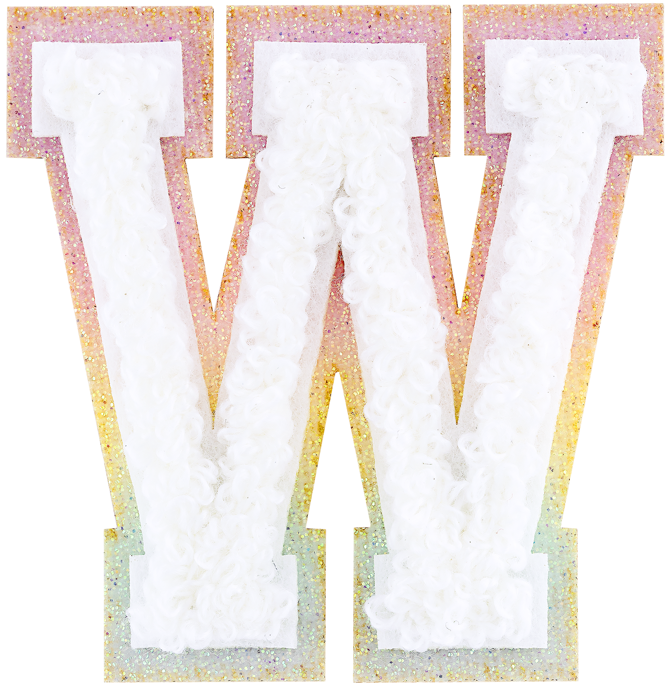 Shimmer Glitter Varsity Letter Patch