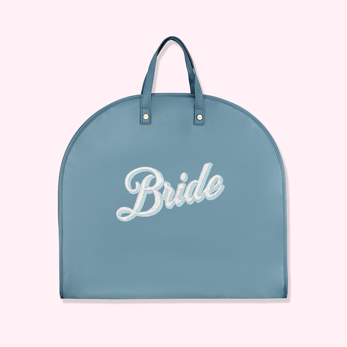 Hand Embroidered Bride Blue Garment Bag Customizable Garment Bag