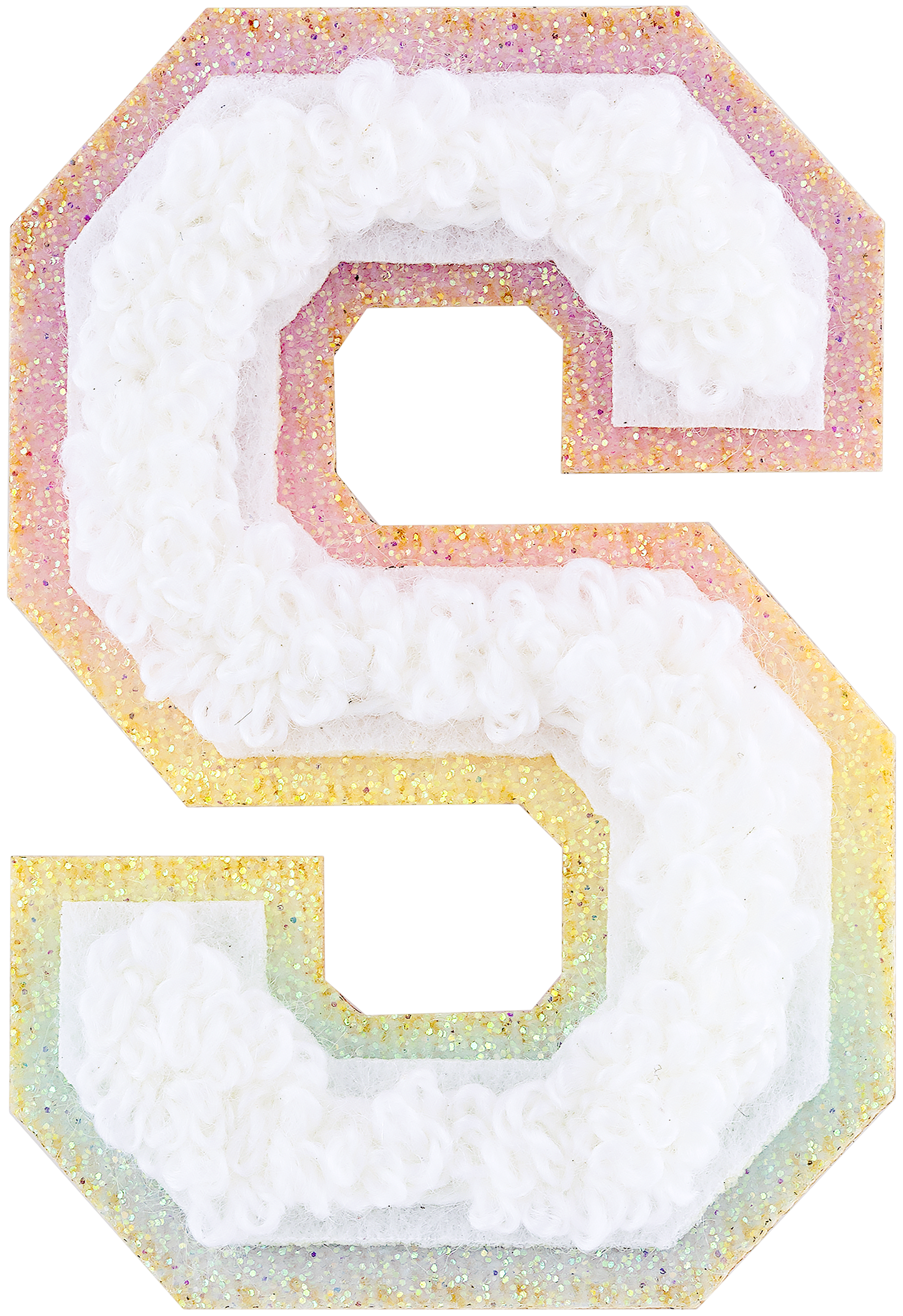 Shimmer Glitter Varsity Letter Patch